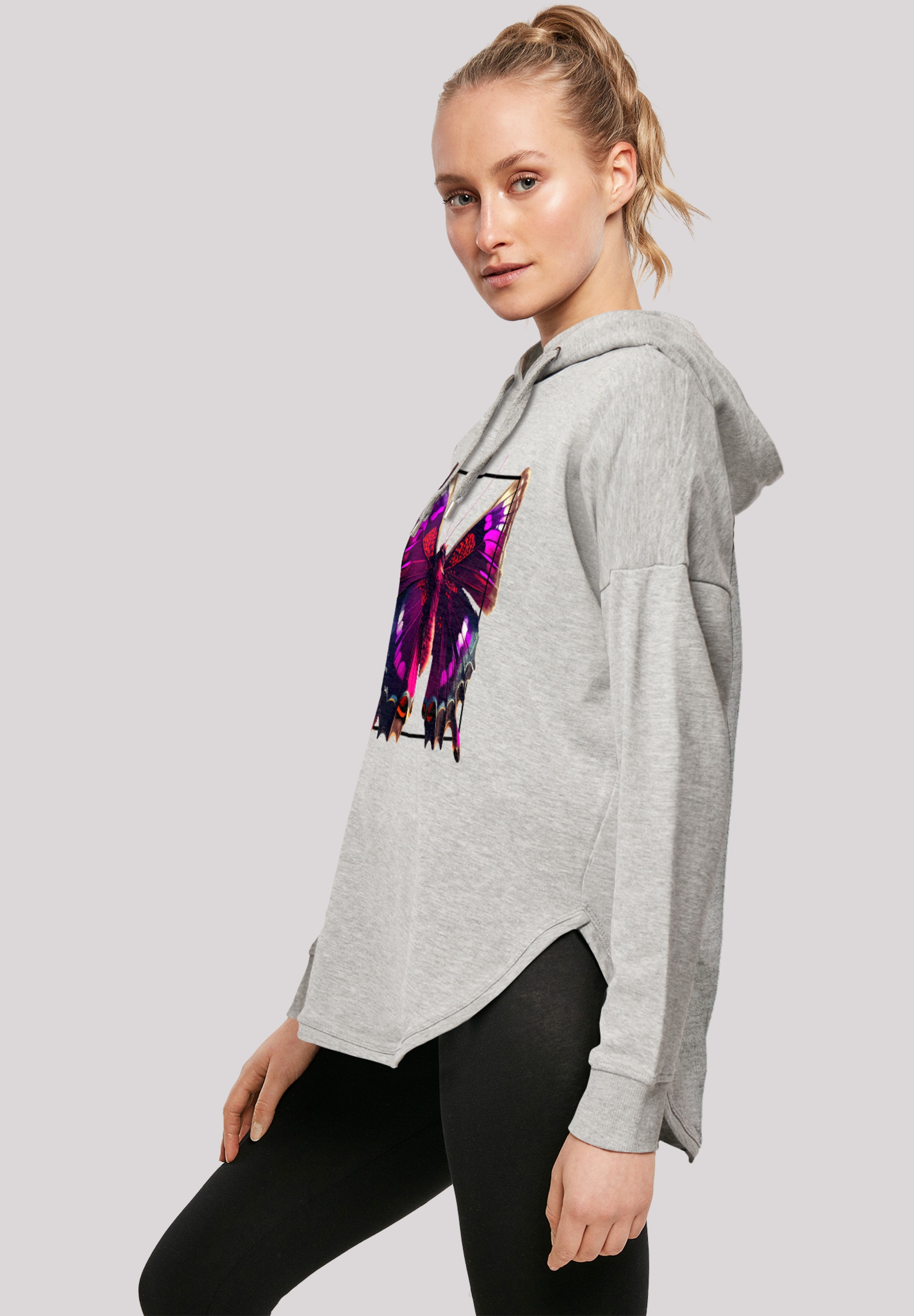 F4NT4STIC Kapuzenpullover »Pink Schmetterling OVERSIZE TEE«, Print