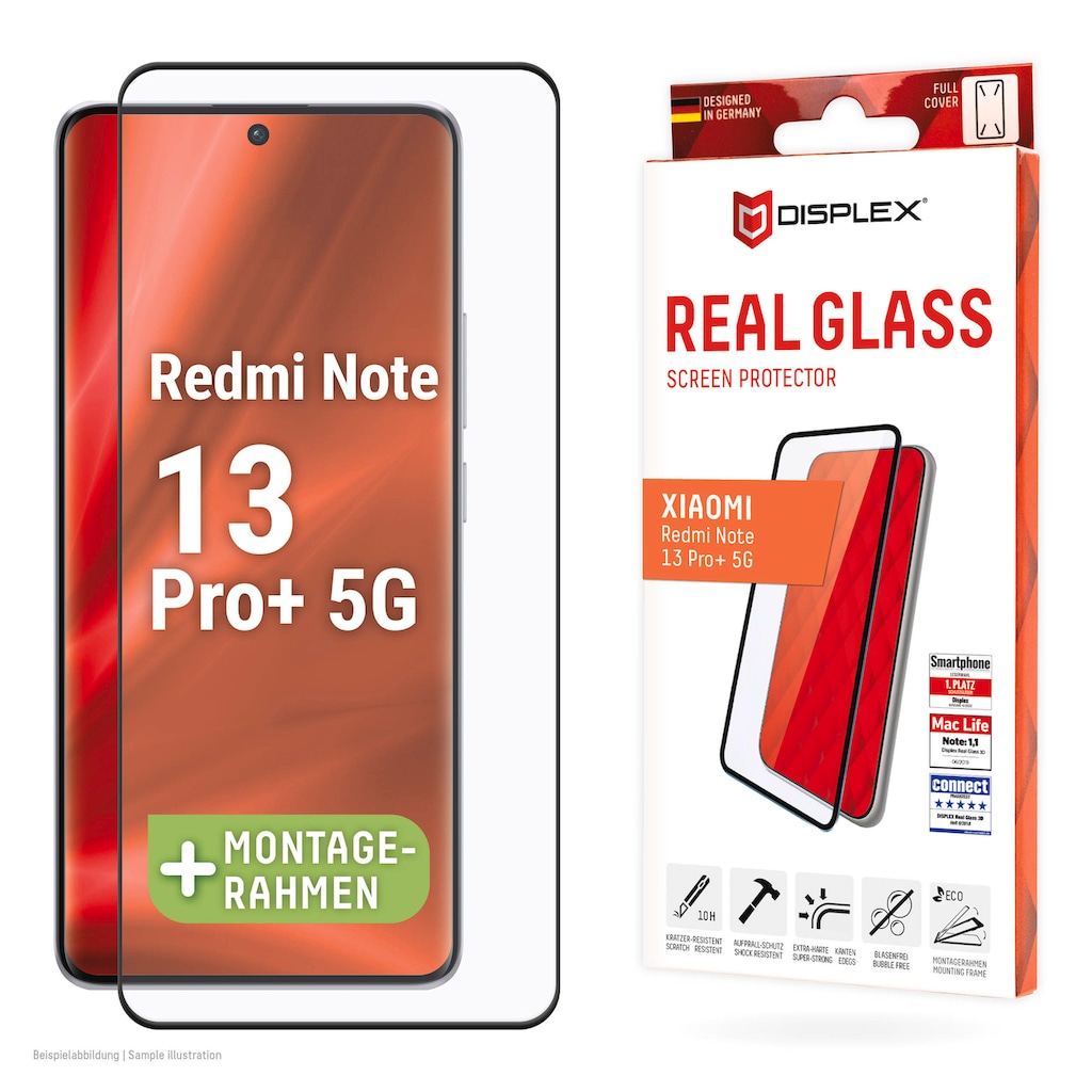 Displex Displayschutzglas »Real Glass 3D«, für Xiaomi Redmi Note 13 Pro+ 5G, (1 St.)