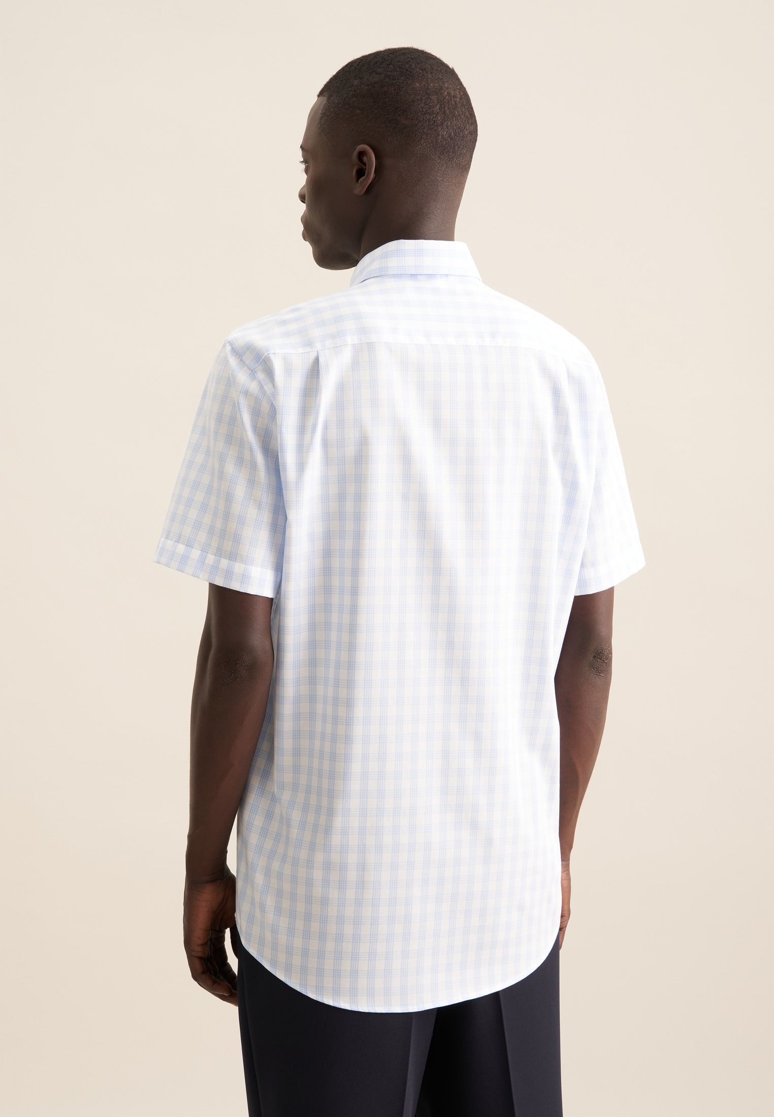 seidensticker Businesshemd »Regular«, Regular Kurzarm Button-Down-Kragen Karo