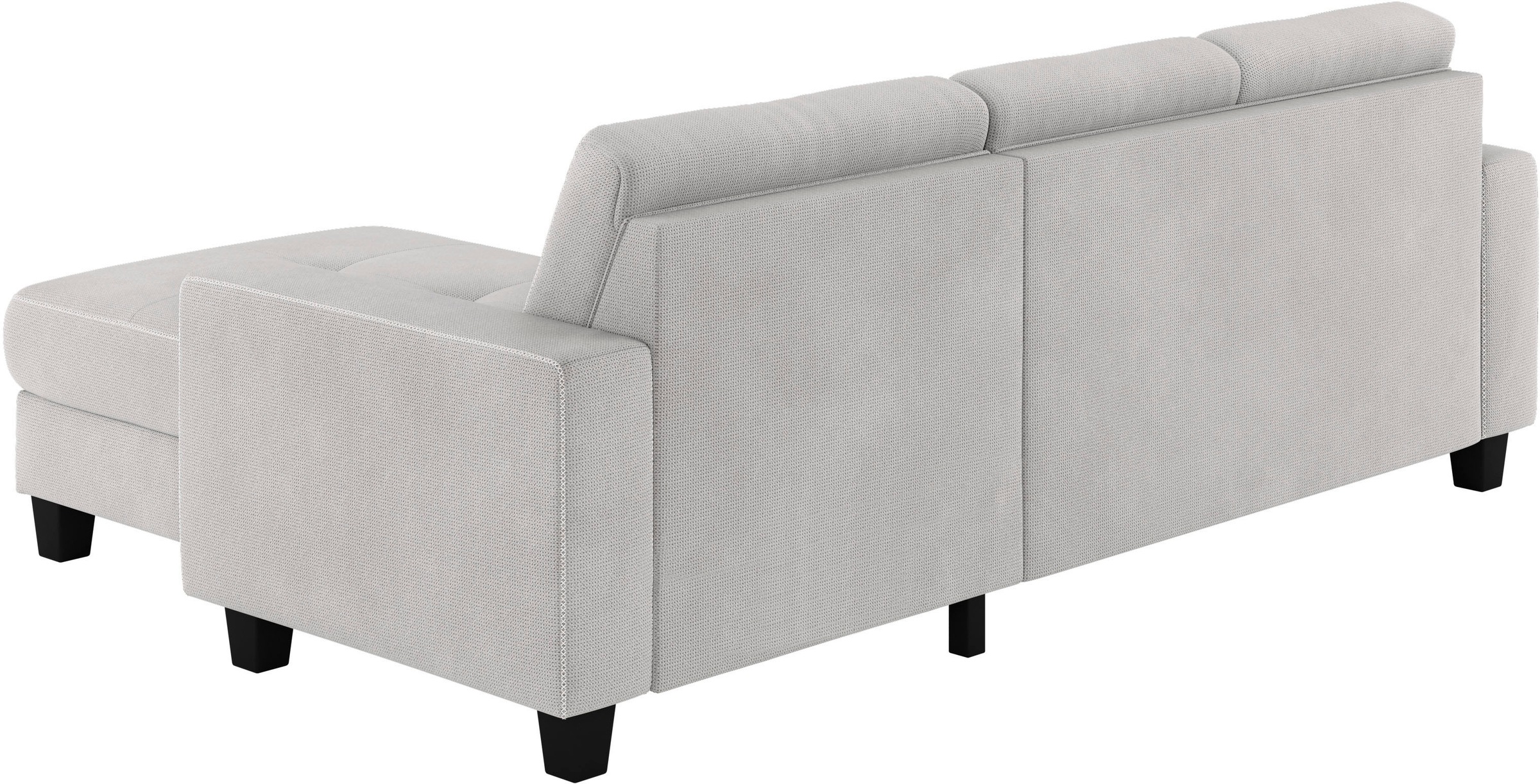 Ecksofa HOME AFFAIRE "Varese", silber, B:239cm H:91cm T:164cm, 90% Polyester 10% Polyamid, Sofas, Ecksofa, wahlweise mit Bettfunktion und Bettkasten 3
