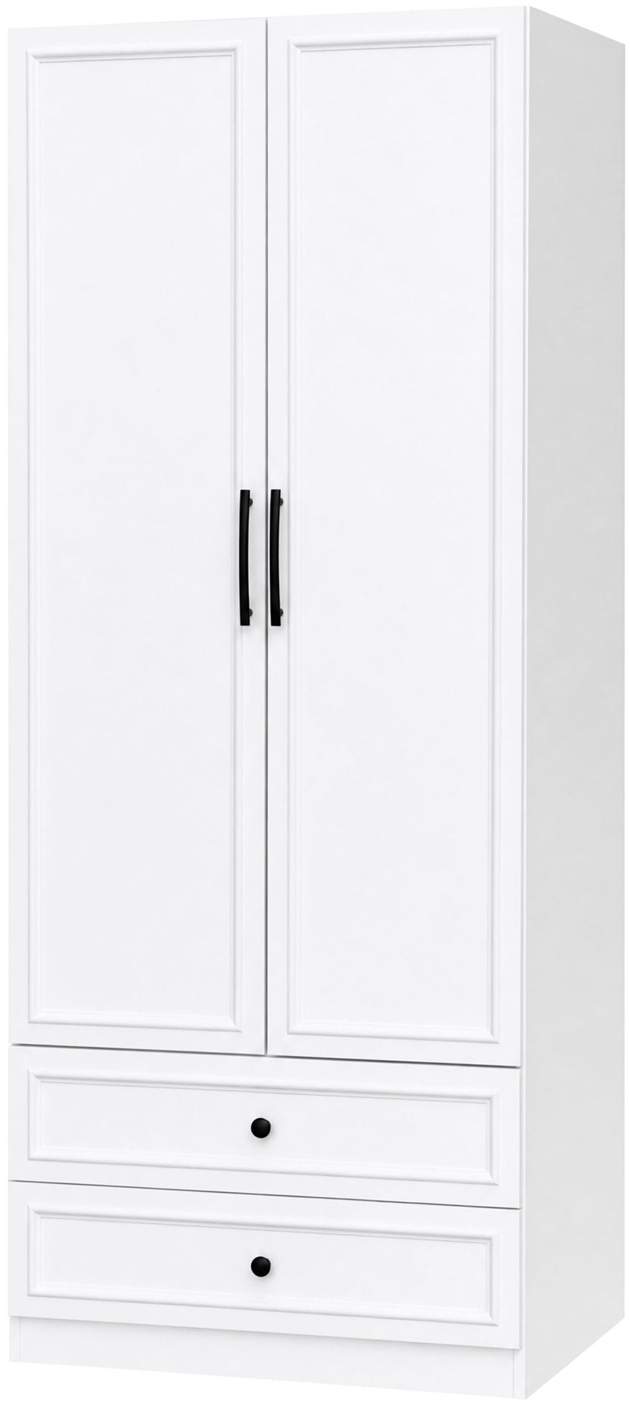 OTTO home Kleiderschrank »Arrian, weiß, 80 cm, 2 Türen, 2 Schubladen« EXTRA VIEL PLATZ FÜR IHRE GARDEROBE