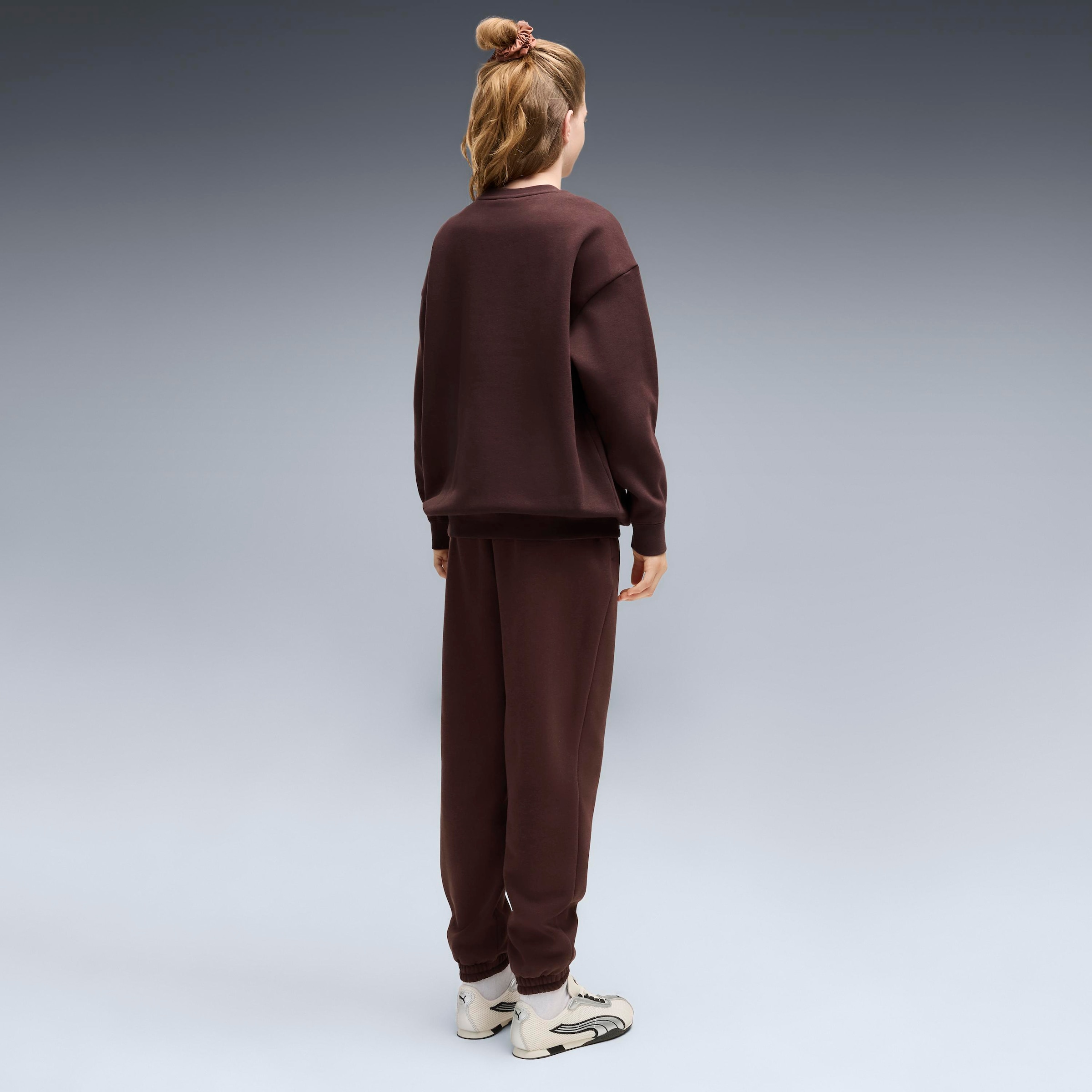 PUMA Trainingsanzug »LOUNGEWEAR OVERSIZED SWEAT SUIT FL G« 2 mit elastischem Bund, mit gerippten Bündchen, mit Seitentaschen