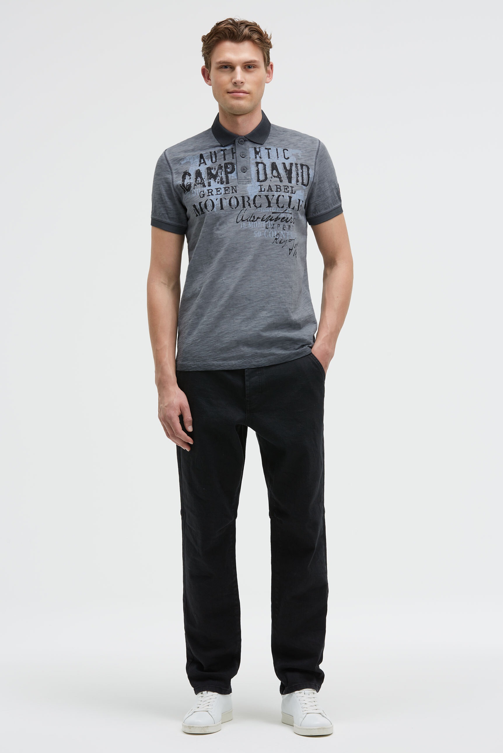 CAMP DAVID Poloshirt, mit Vintage-Waschung