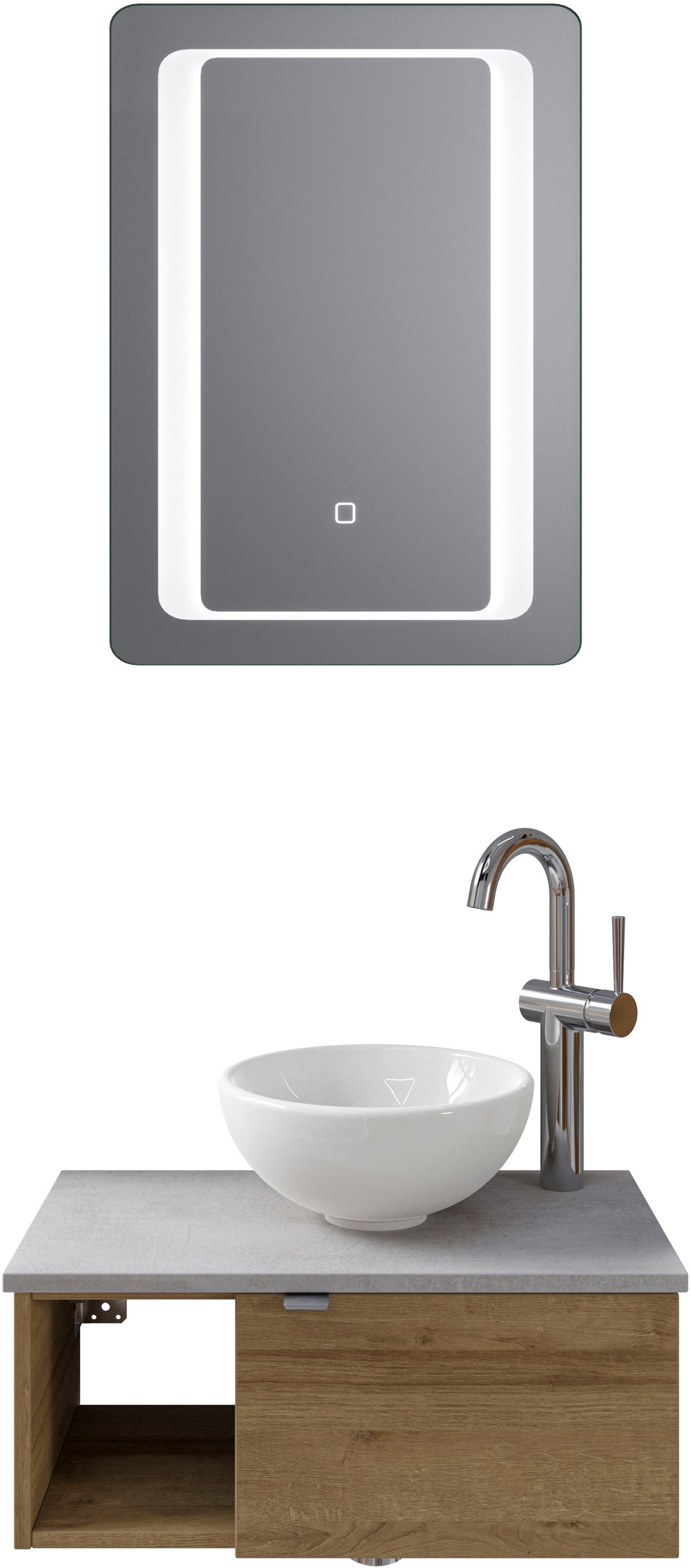Saphir Badmöbel-Set "Serie 6915" 4 Stk. tlg. Gäste-Bad, 61 cm breit, mit LE günstig online kaufen