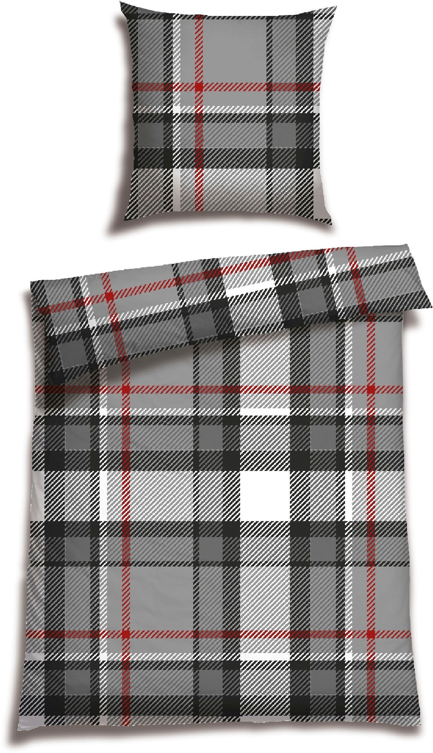 Schiesser Bettwäsche "Talisa aus weicher Baumwolle in karierter Optik" 2 St günstig online kaufen