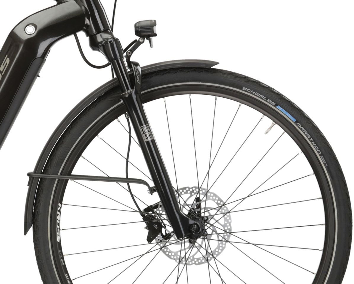 Kross »E-Trekkingrad Trans Hybrid 6.0 28 Zoll schwarz« 10 Gang Shimano DEORE XT T8000 Schaltwerk Kettenschaltung Mittelmotor 250 W SHIMANO 36 V/250 W DU-E6110, Mittelmotor