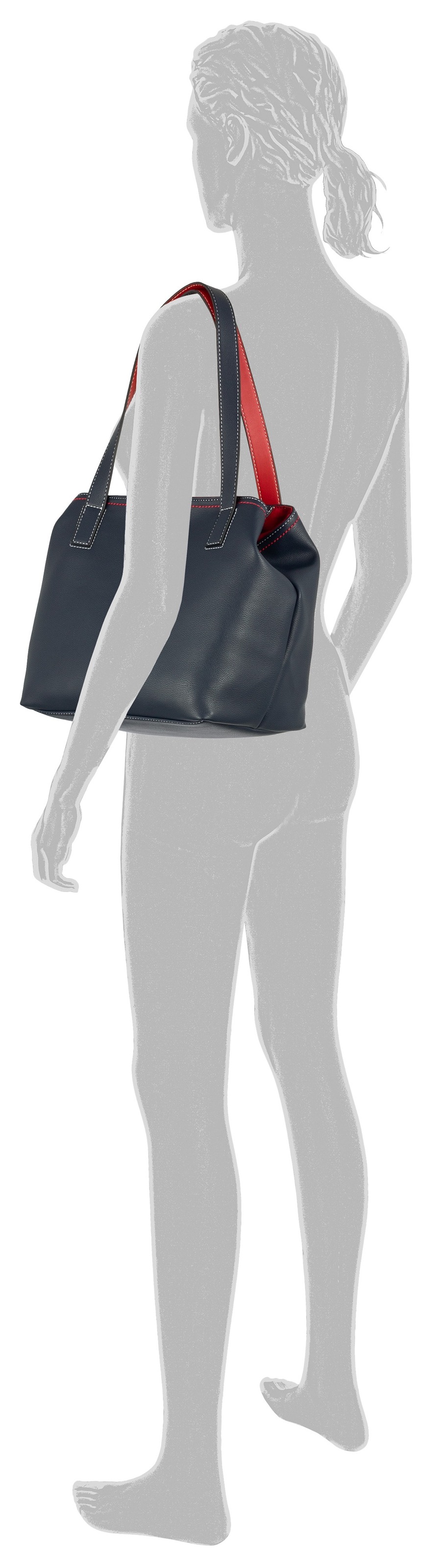 TOM TAILOR Shopper "Miri Mare" maritimer Stil mit Kontrastnähten und durchd günstig online kaufen