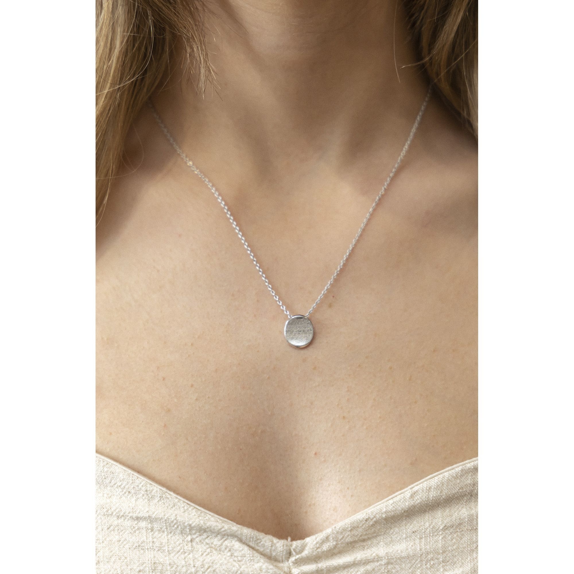 CELESTA Kette mit Anhänger »Silber 925 rhodiniert 42+3cm lang mit eismatter Oberfläche«