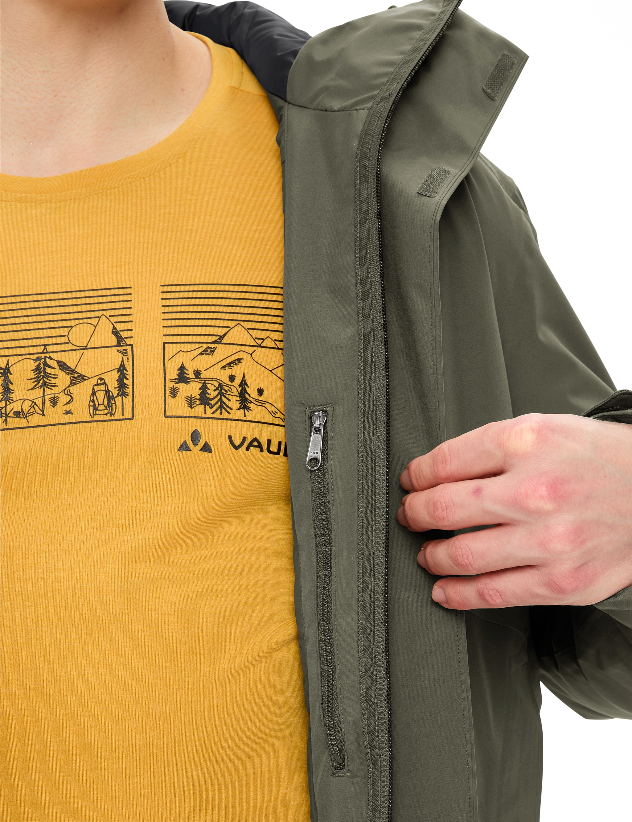 VAUDE Funktionsjacke »MEN'S ROSEMOOR PADDED JACKET II« 1 Stk. tlg. mitKapuze