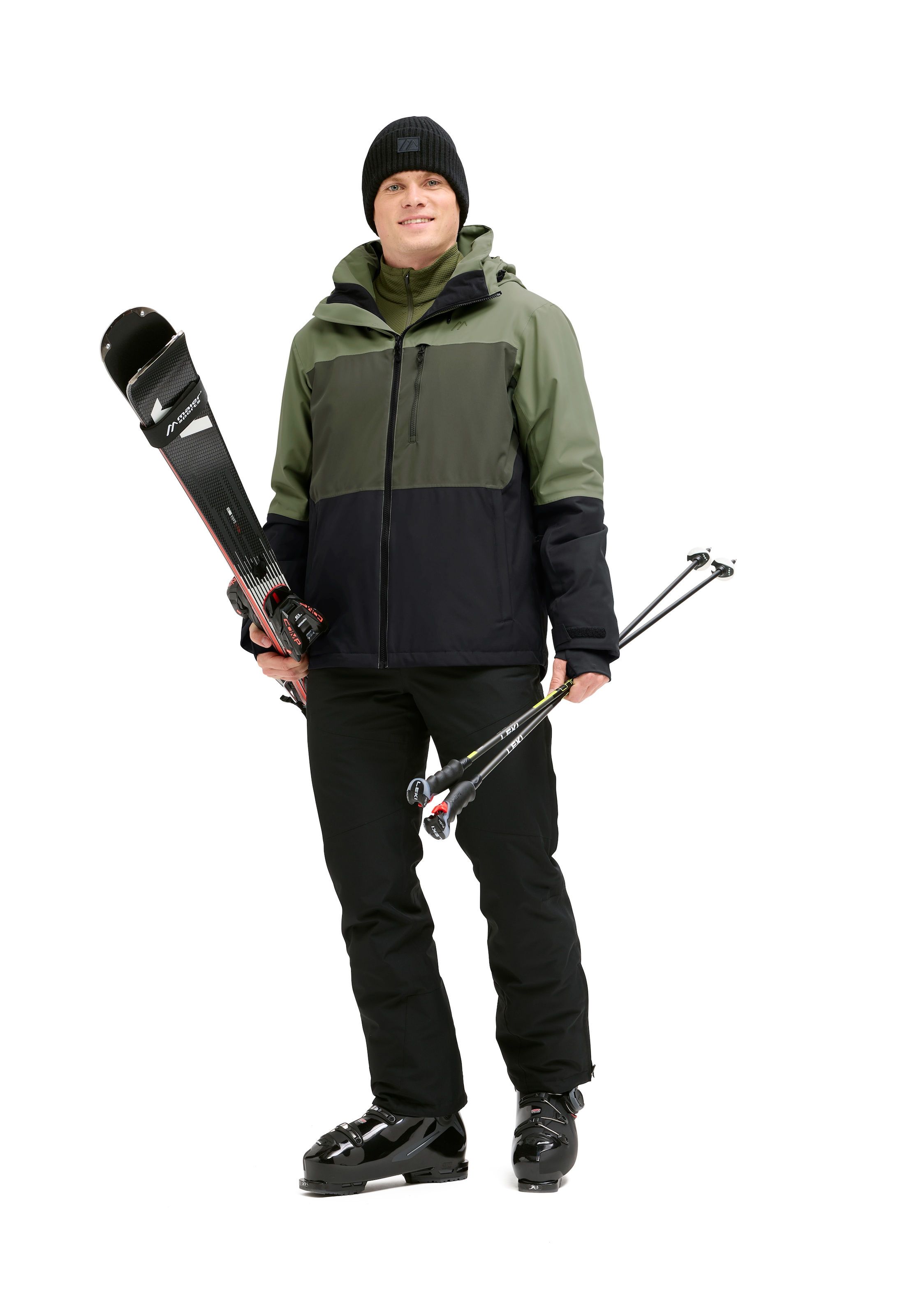 Maier Sports Skijacke »Pleso« Herren Winterjacke wasserdicht, mit RV-Taschen und Kapuze