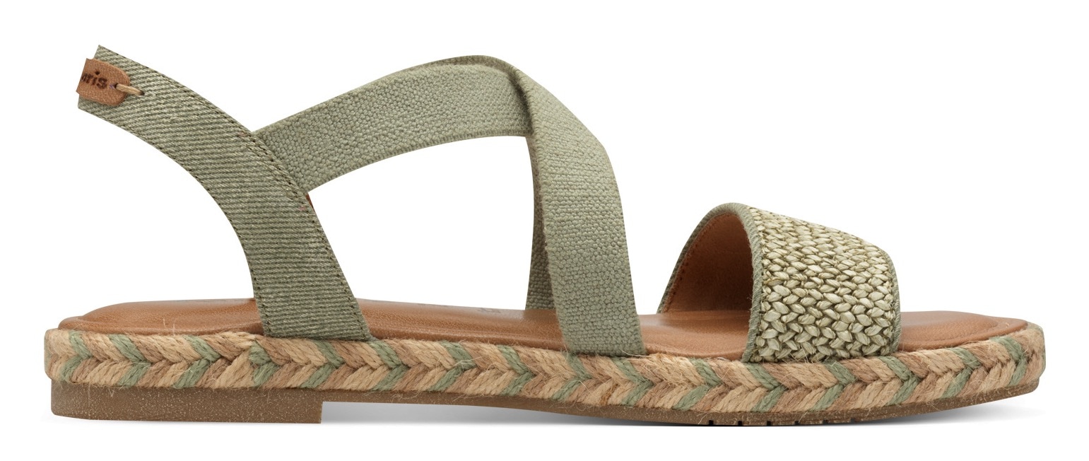 Tamaris Riemchensandale, Plateau, Sandalette, Sommerschuh mit Kontrast-Details