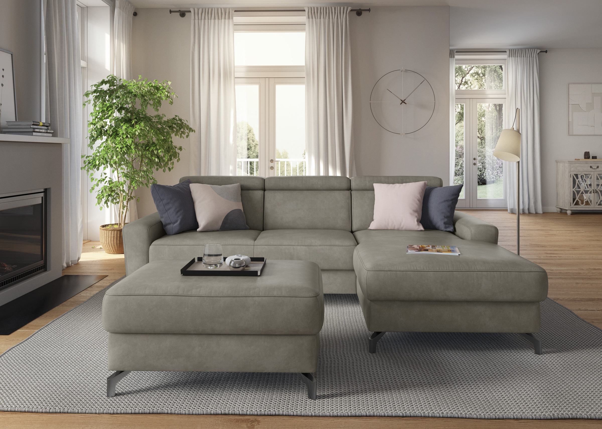 sit&more Ecksofa "Scarlett L-Form" inklusive Kopfteilverstellung, optional Schlaffunktion & Bettkasten