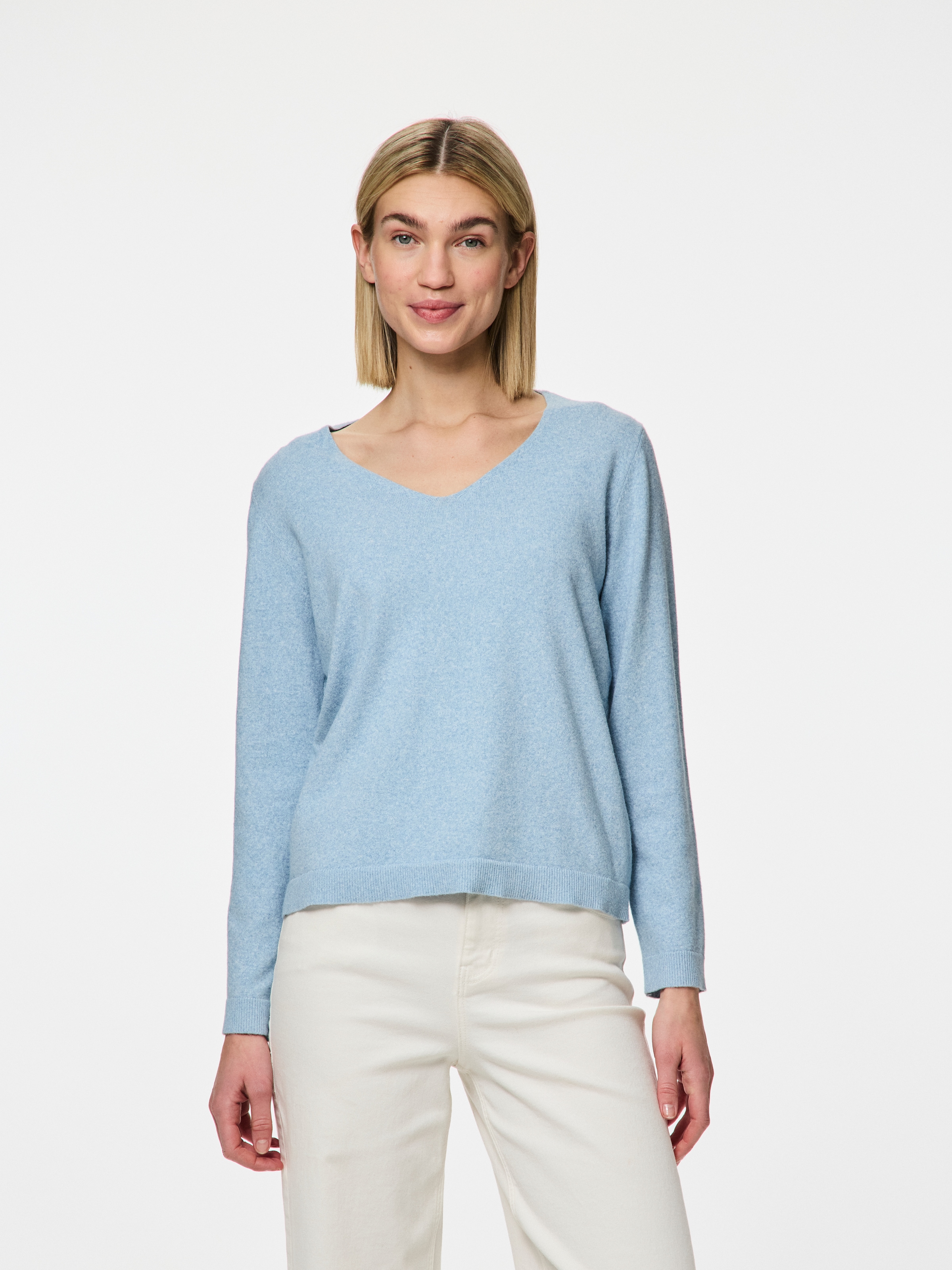 pieces V-Ausschnitt-Pullover »PCBREE LS V-NECK KNIT NOOS BC«