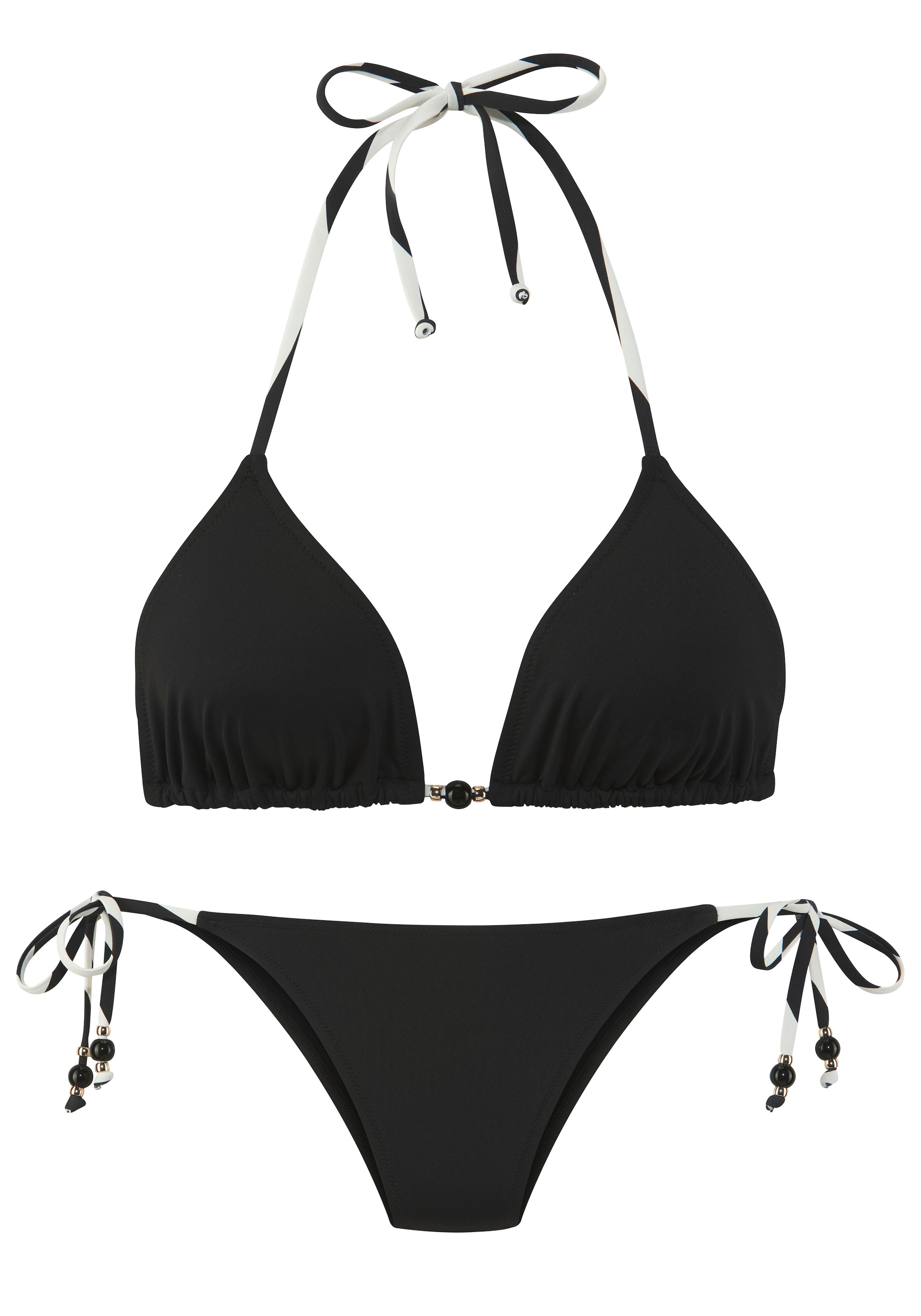 French Connection Triangel-Bikini »Claire«, Mit kontrast Zierperlen