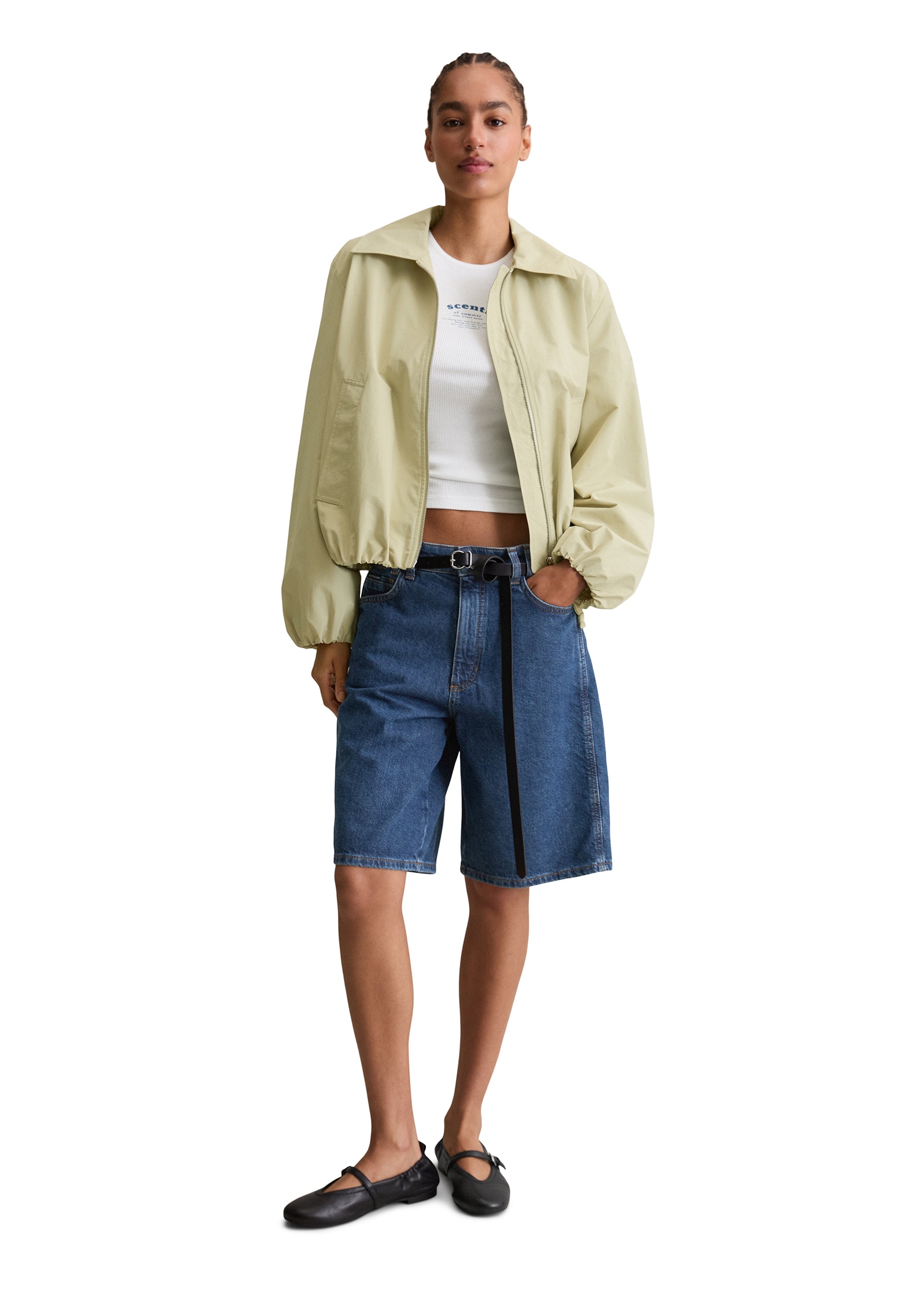 Marc O'Polo DENIM Outdoorjacke »aus Organic-Cotton-Nylon-Mix«, ohne Kapuze