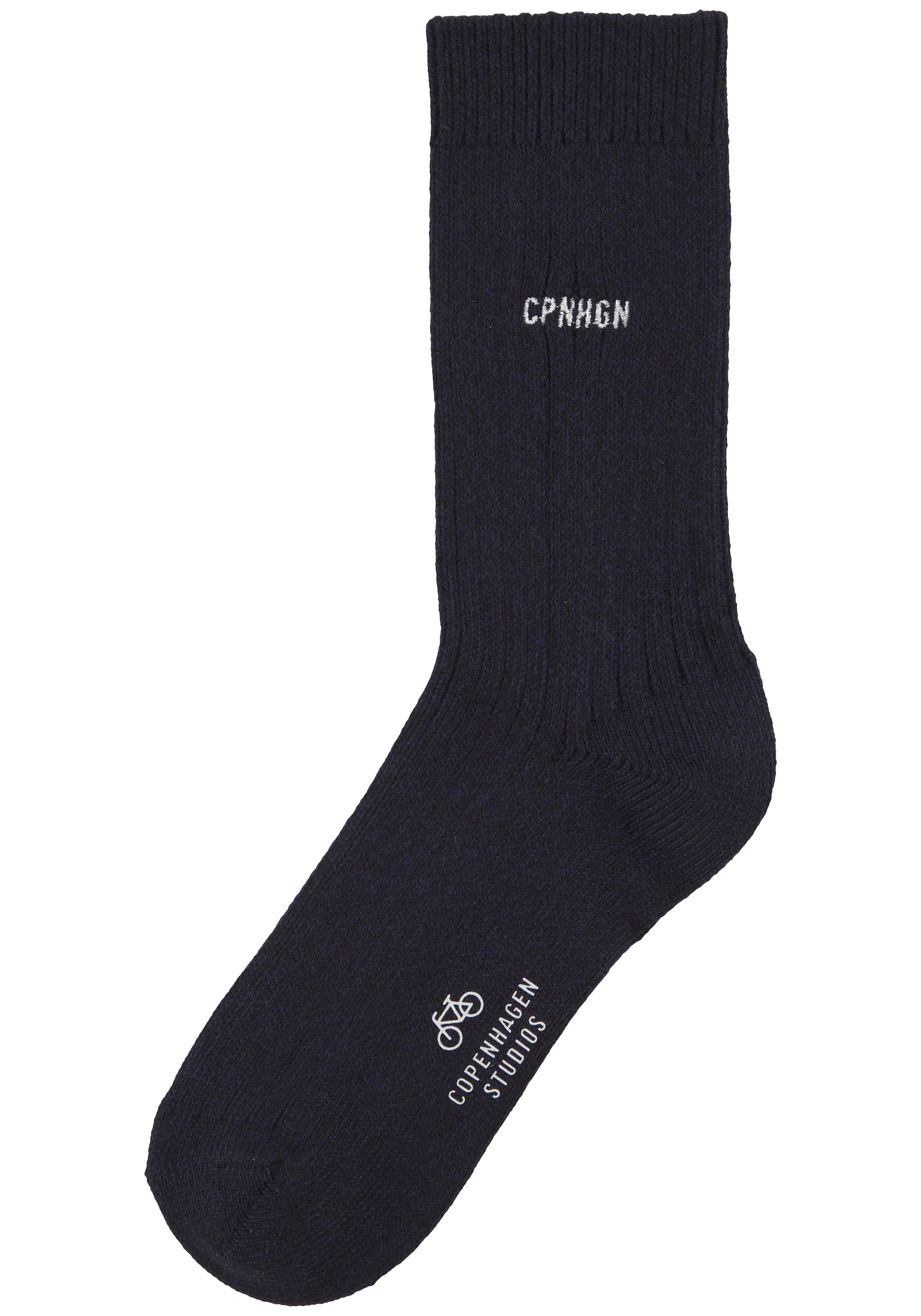 Copenhagen Studios Basicsocken 1 Paar tlg. gerippt mit Logo Stickerei
