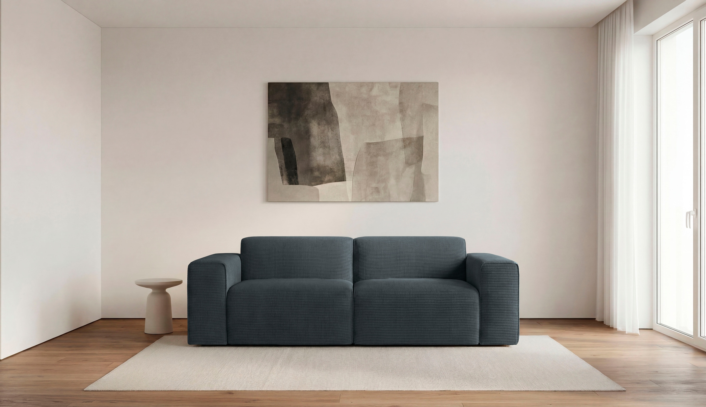 OTTO home 2-Sitzer »Clayton Kompaktsofa Breite 202 cm« in einem trendigen Cord-Bezug, verschiedene Kombinationen verfügbar