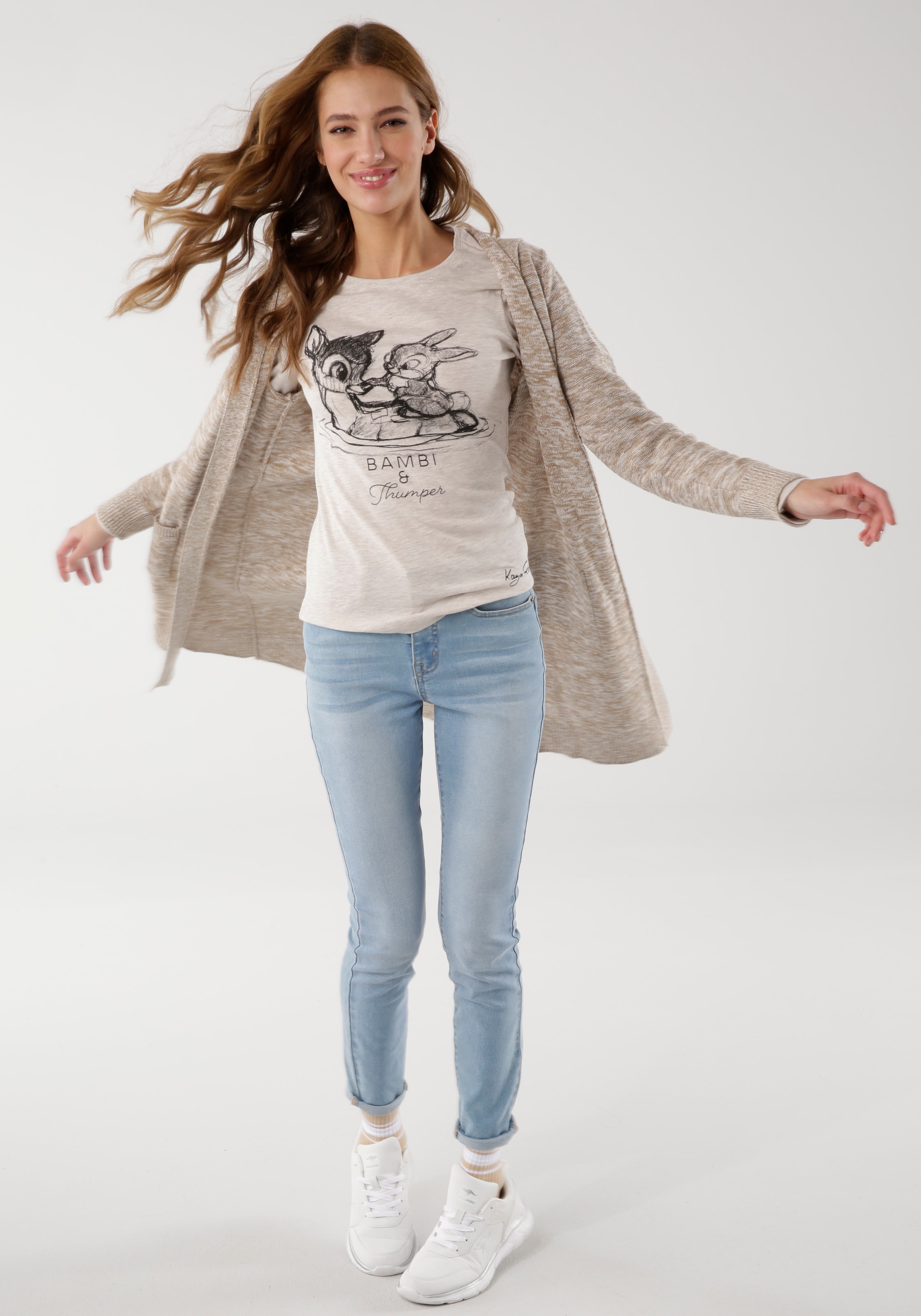 KangaROOS Langarmshirt »Bambi & Klopfer«, mit Motiv-Druck