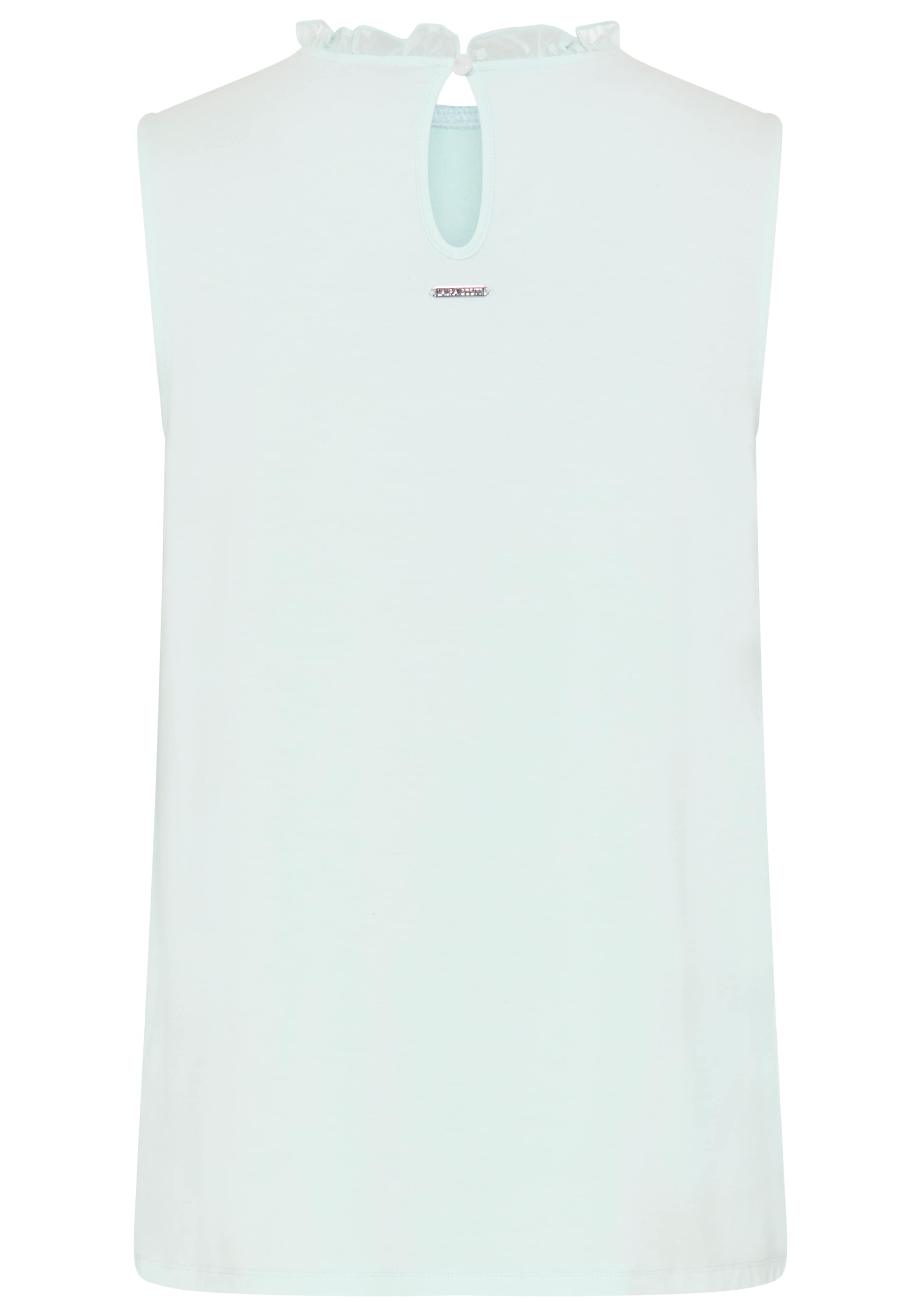 Laura Scott Chiffonbluse mit Rüschen-Applikationen und gepunktetem Chiffon