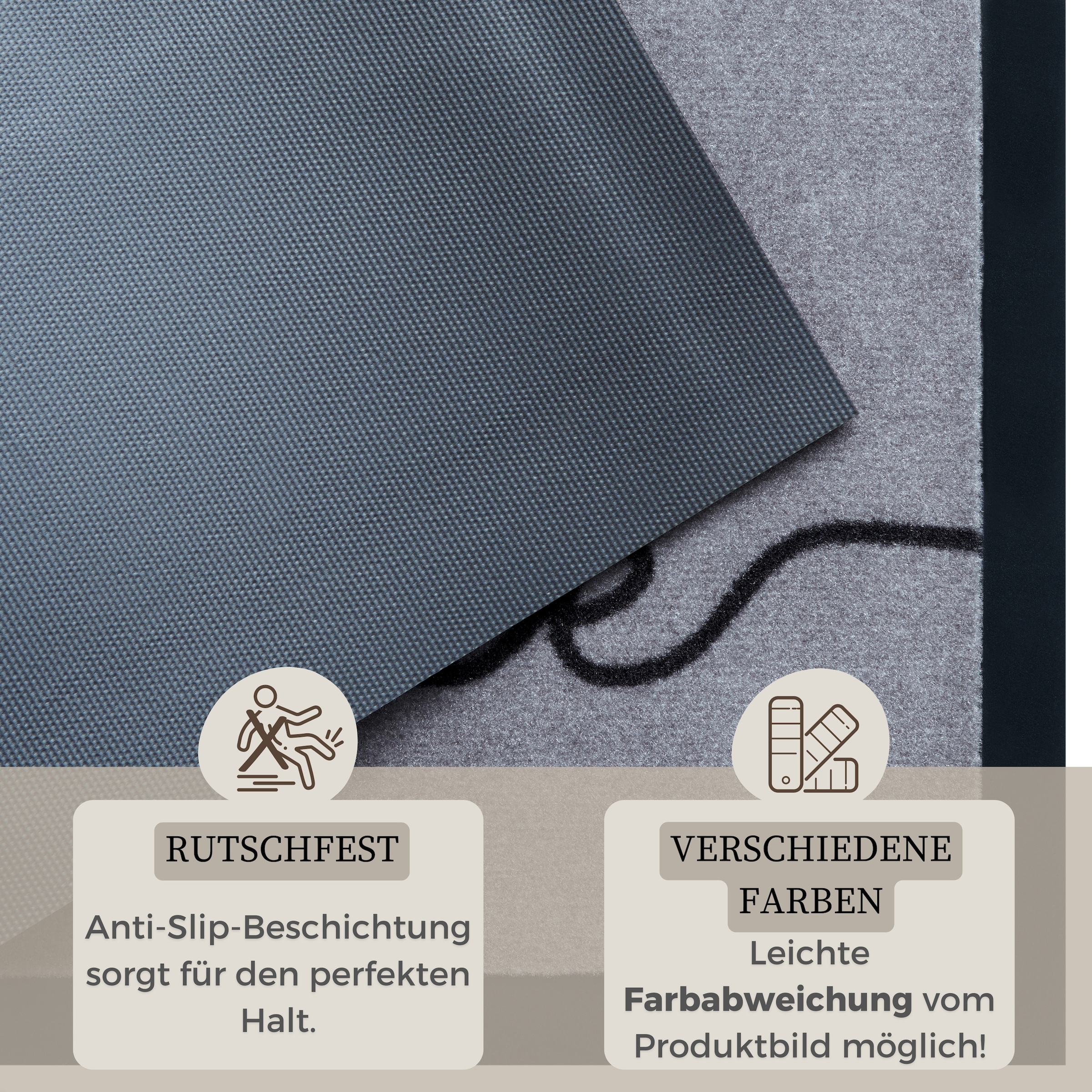 HANSE Home Fußmatte »Cozy Welcome, Türmatte«, rechteckig, 5 mm Höhe, Waschbar, Schmutzfangmatte, Outdoor, Innen, Rutschfest, Wetterfest