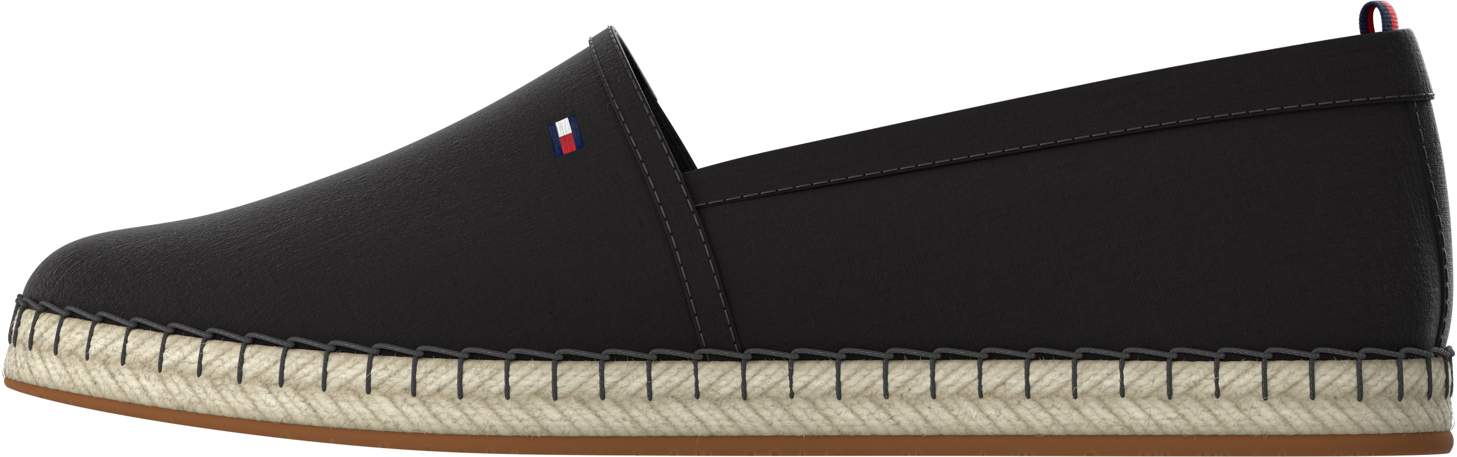 tommy hilfiger -  Espadrille "BASIC TOMMY FLAT ESPADRILLE", mit gestickter Logoflag