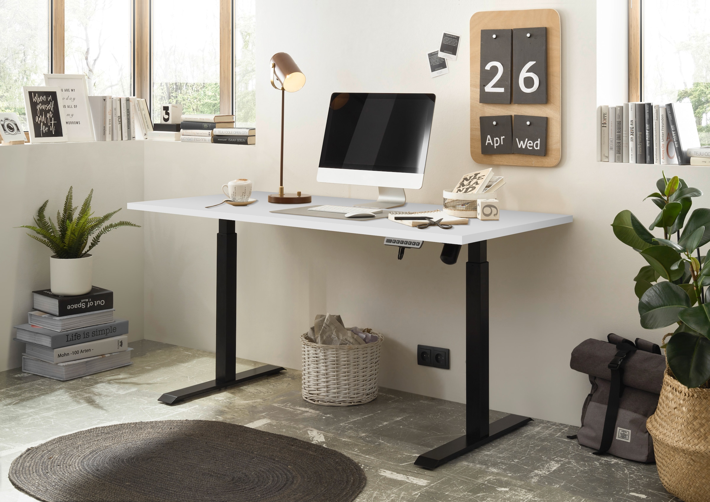 BEGA OFFICE Schreibtisch »Tim, elektrisch höhenverstellbarer Desk«, mit Anzeige und 4 Memory-Tasten, Breite 150 cm