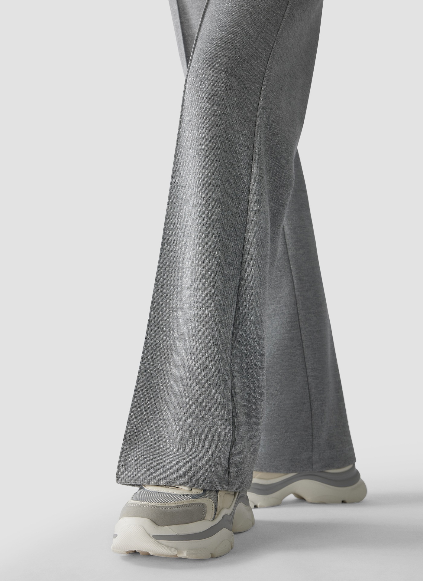 LeComte Jerseyhose »LeComte Elegante Hose in Grau mit Bügelfalte«