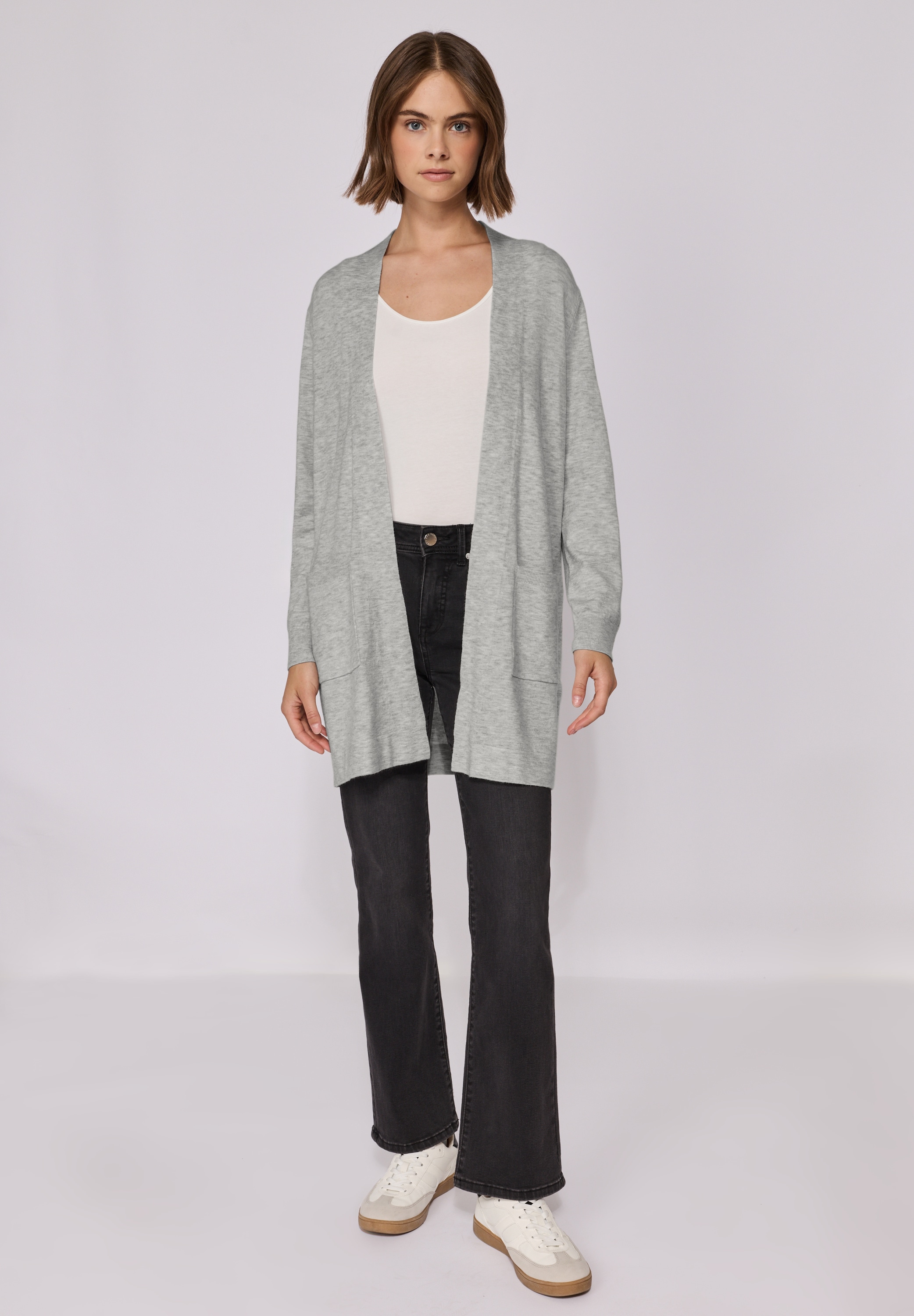 STREET ONE STUDIO Longstrickjacke, aus softem Materialmix