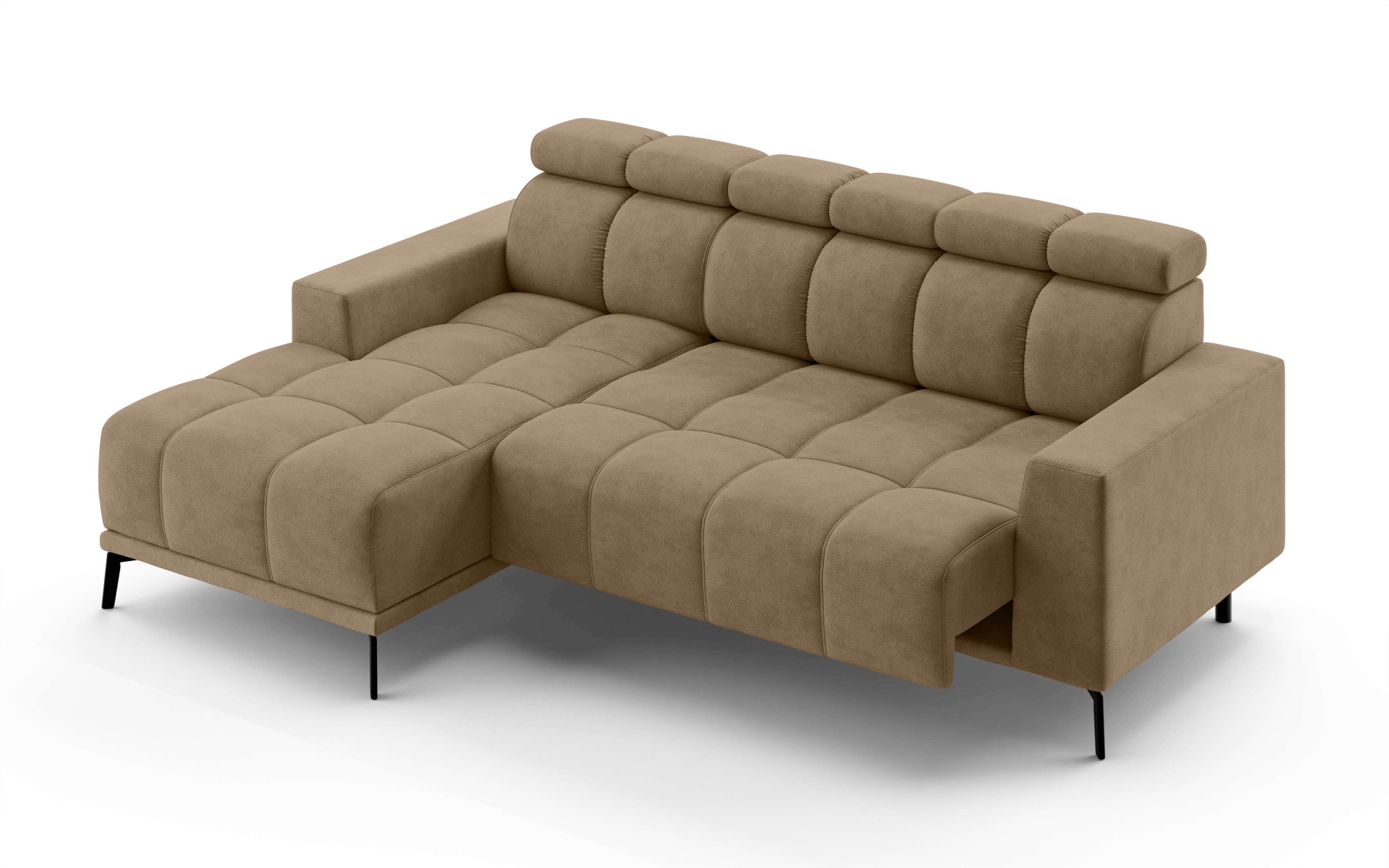 INOSIGN Ecksofa »CAZIE, Designsofa, L-Form, trendige Bubble-Optik,«, L-Form mit Wellenunterfederung, Recamiere rechts/links bestellbar