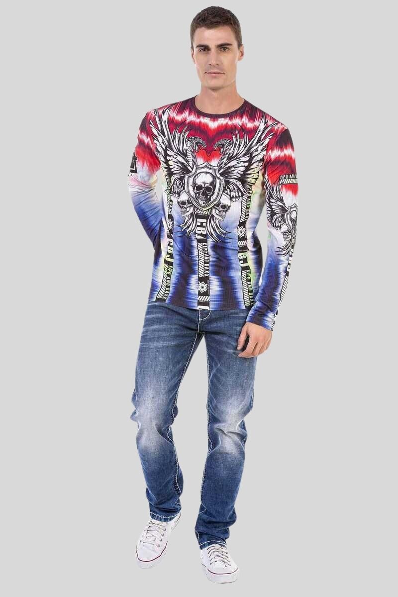 Cipo & Baxx T-Shirt »Sweatshirts«, mit Print und Farbverlauf