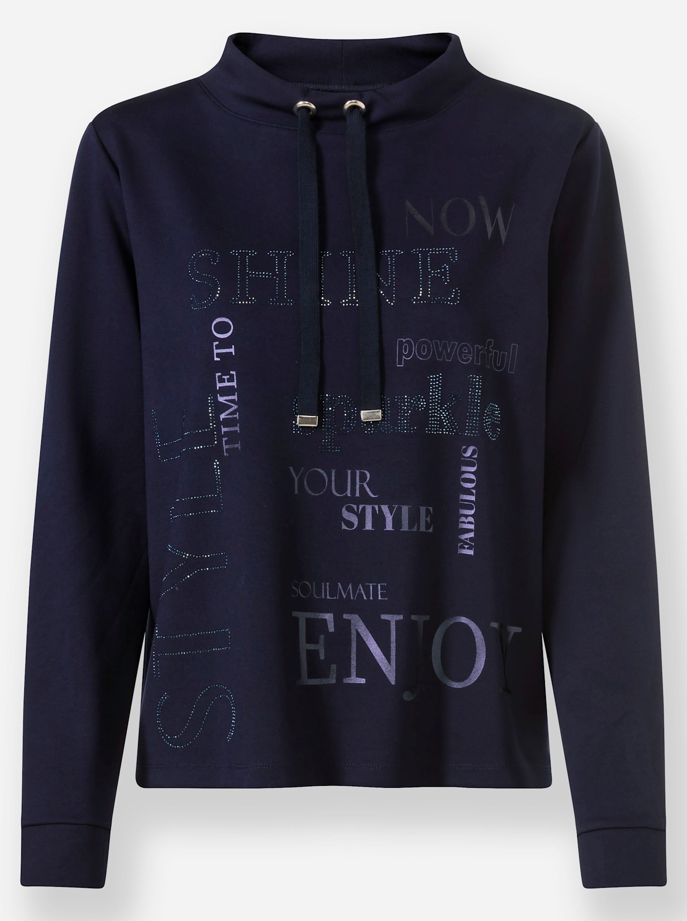 HEINE Women's Sweatshirt Navy Patterned Size 34 3