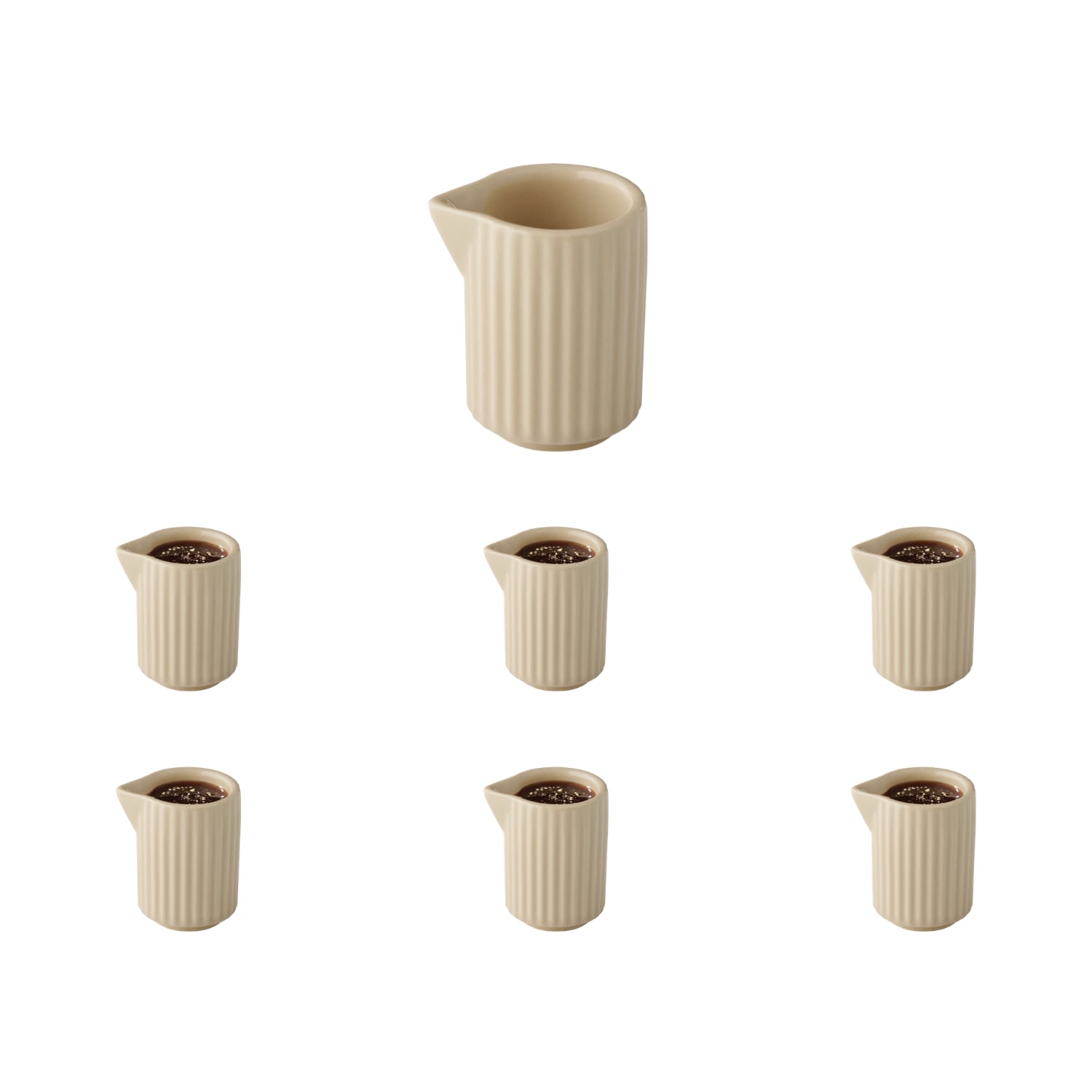 APS Milchkännchen "THE GRID, 6 Stück" 0,04 l Set, 6 Stk. tlg. 40 ml Porzellan