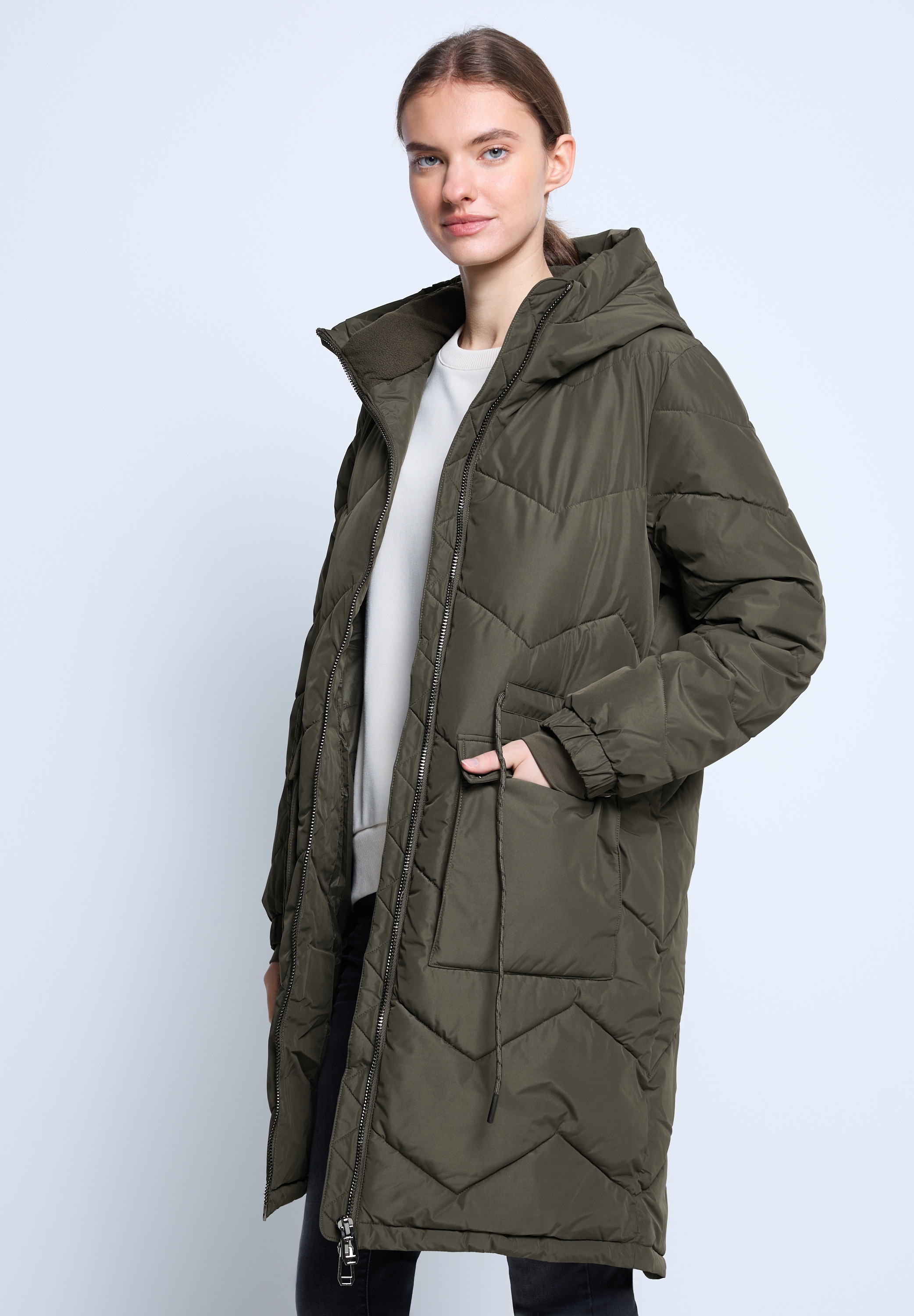 STREET ONE STUDIO Steppjacke mit Kapuze mit Kapuze günstig online kaufen