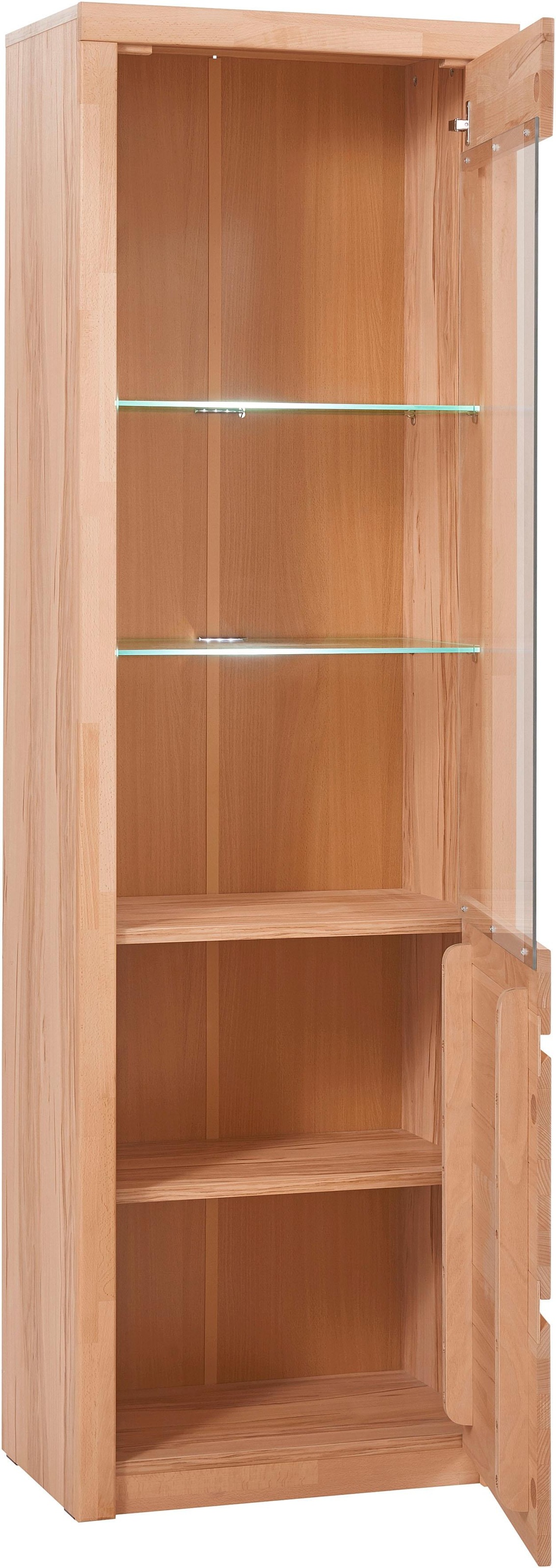 Thumbnail - Home affaire Vitrine "SILKEBORG75, Tür mit Glaseinsatz, Türanschlag wechselbar rechts/links." B/T/H: 60/35/190cm, Kernbu...