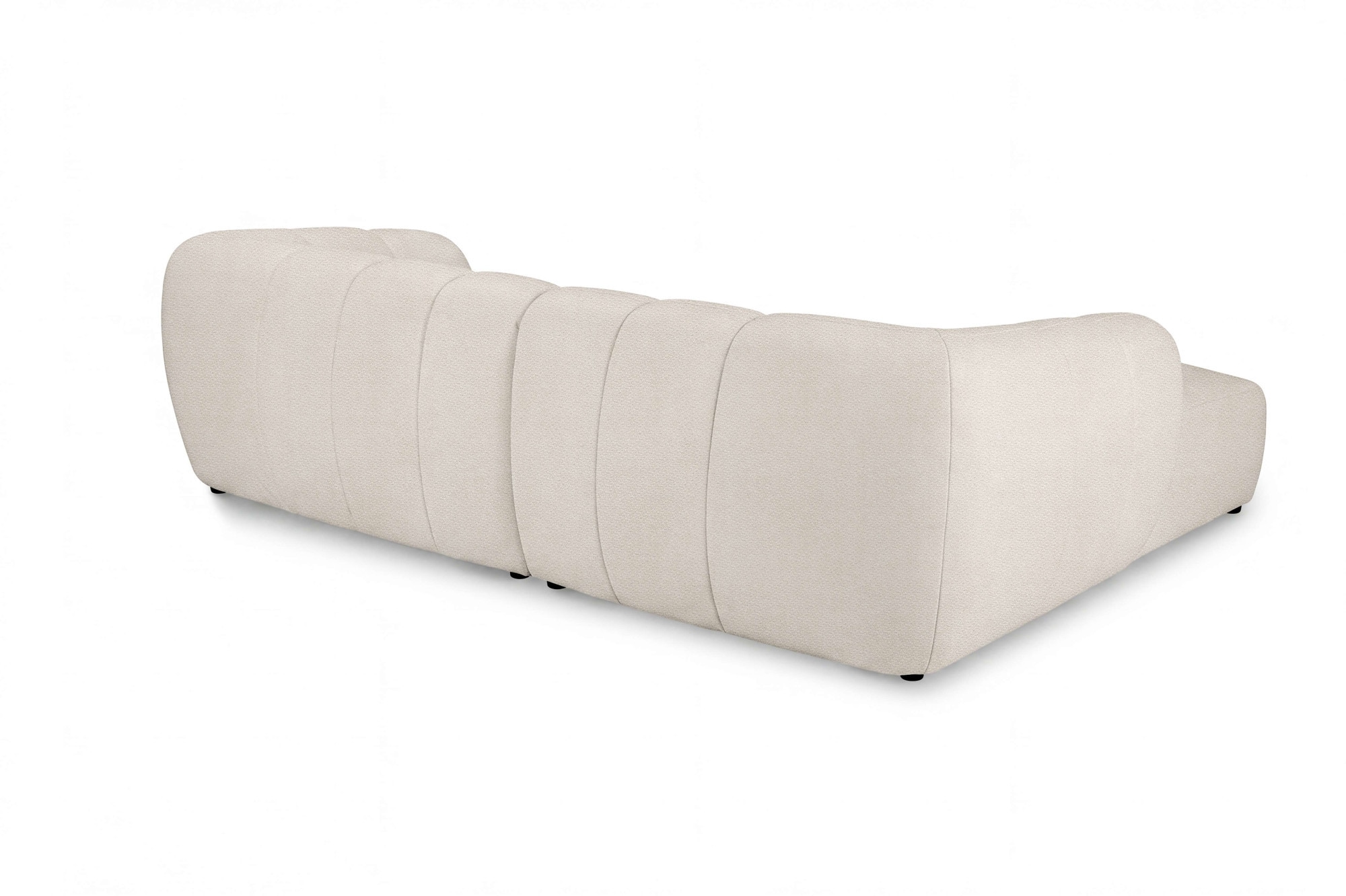 OTTO home Ecksofa »Gerron, Struktur-Chenille-Stoff mit Mélange-Effekt« Breite 271 cm, L-Form, vertikale Steppung, organische Rundungen
