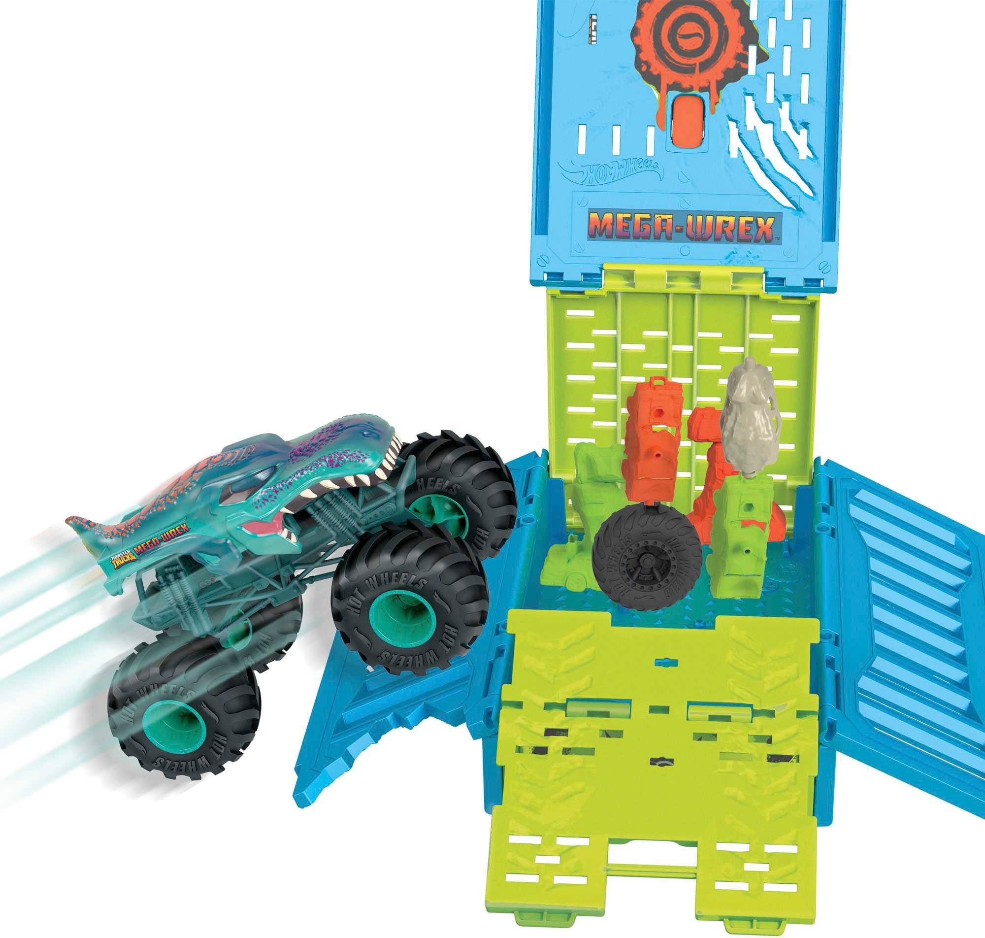 Hot Wheels Spielzeug-Auto »Monster Trucks Mega Wrex Oversized Crash Cage (1:24)«