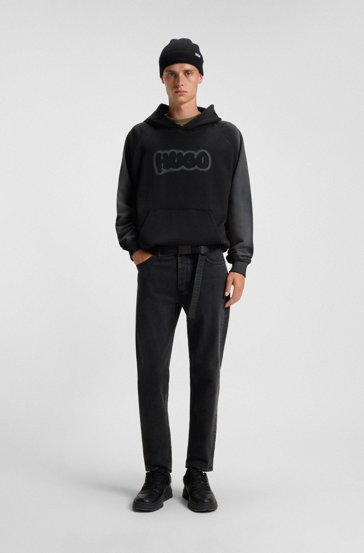HUGO Blue Tapered-fit-Jeans »Brody«, mit Stone-washed-Finish