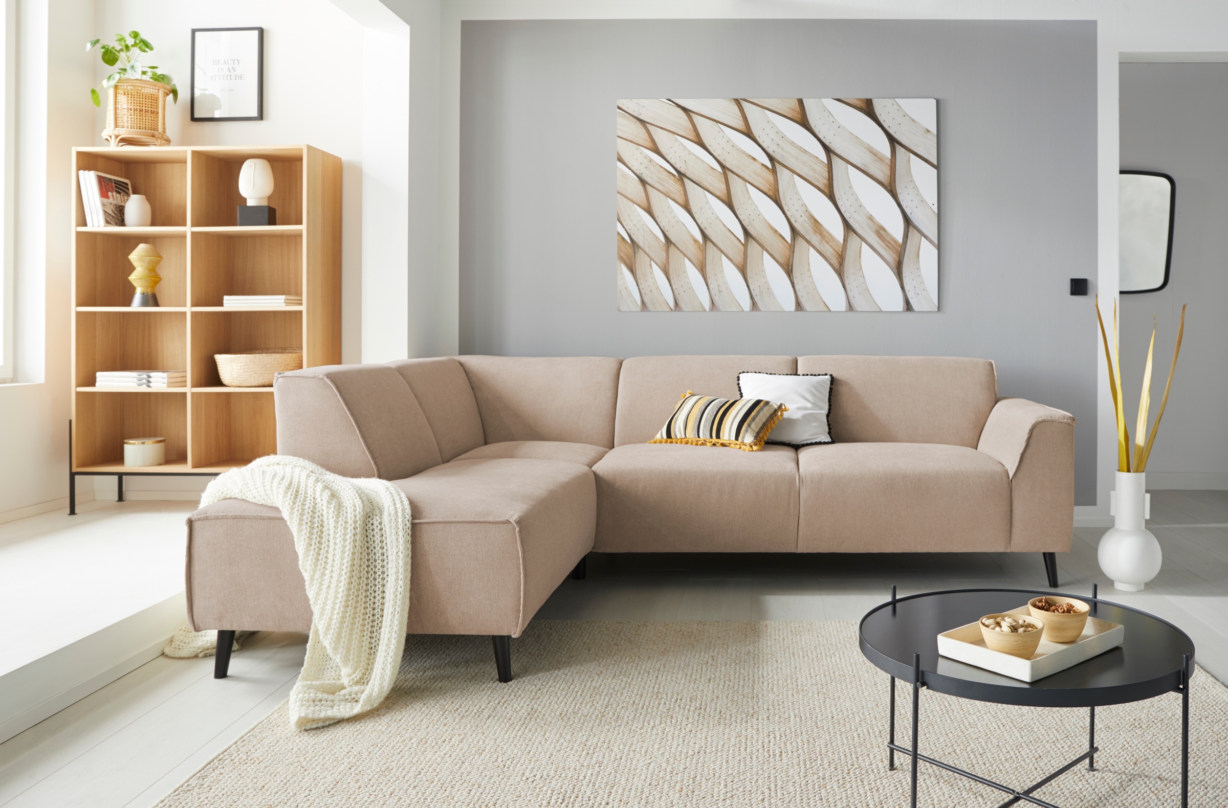 DOMO collection Ecksofa "Amora, bequem und zeitlos, L-Form", mit Federkern günstig online kaufen