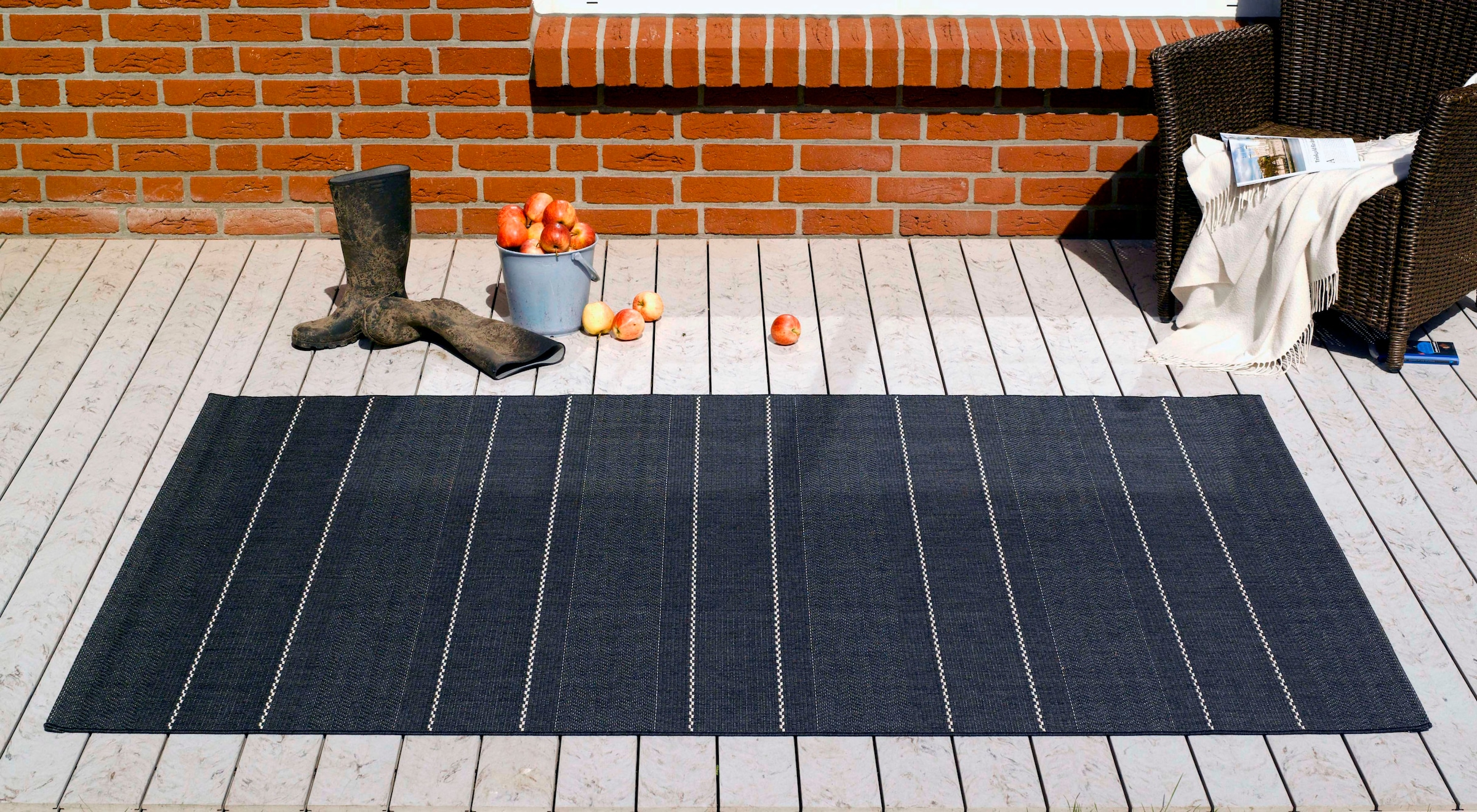 HANSE Home Teppich »Fürth«, rechteckig, 8 mm Höhe, In-& Outdoor, Läufer, Wetterfest, Balkon, Garten, Wohnzimmer, Modern
