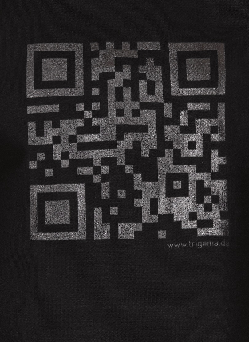 Trigema Sweatshirt »TRIGEMA Kapuzenpullover mit QR-Code-Muster«