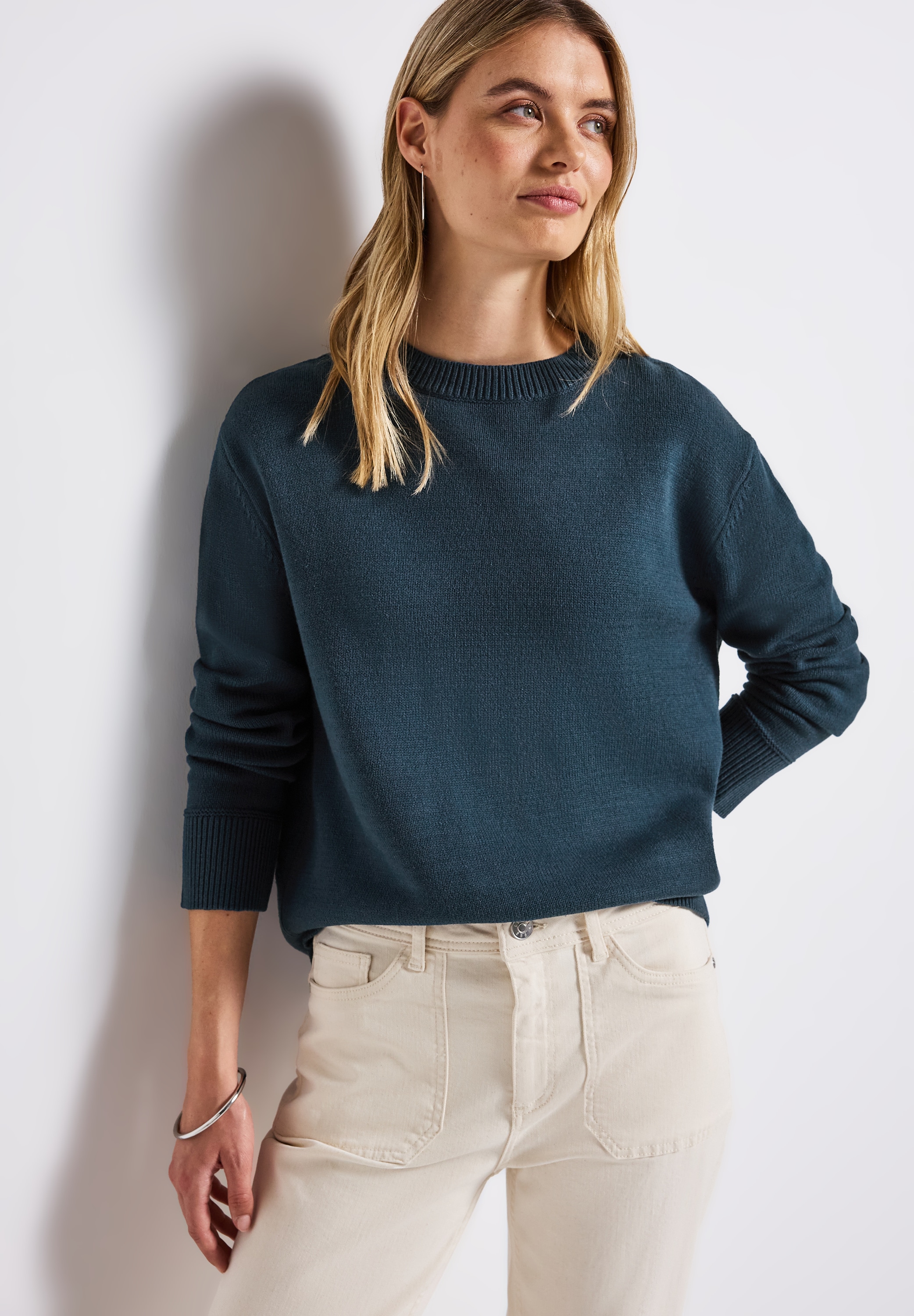 STREET ONE Strickpullover, im soften Baumwoll-Mix günstig online kaufen