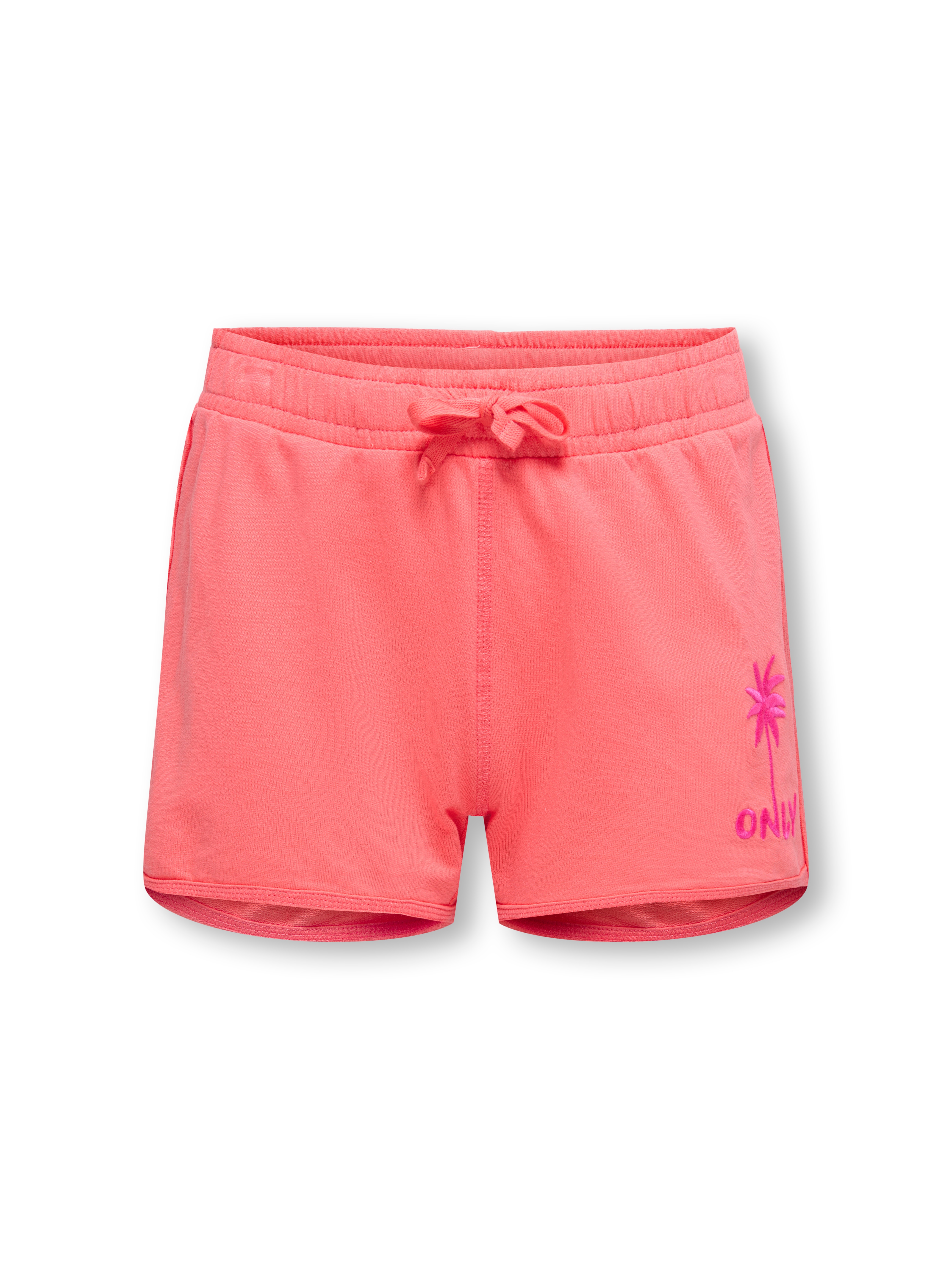 Kids Only Sweatshorts "Kogamanda Life String Shorts Ub Fr Swt" Mit Kleinem Motiv Am Linken Bein