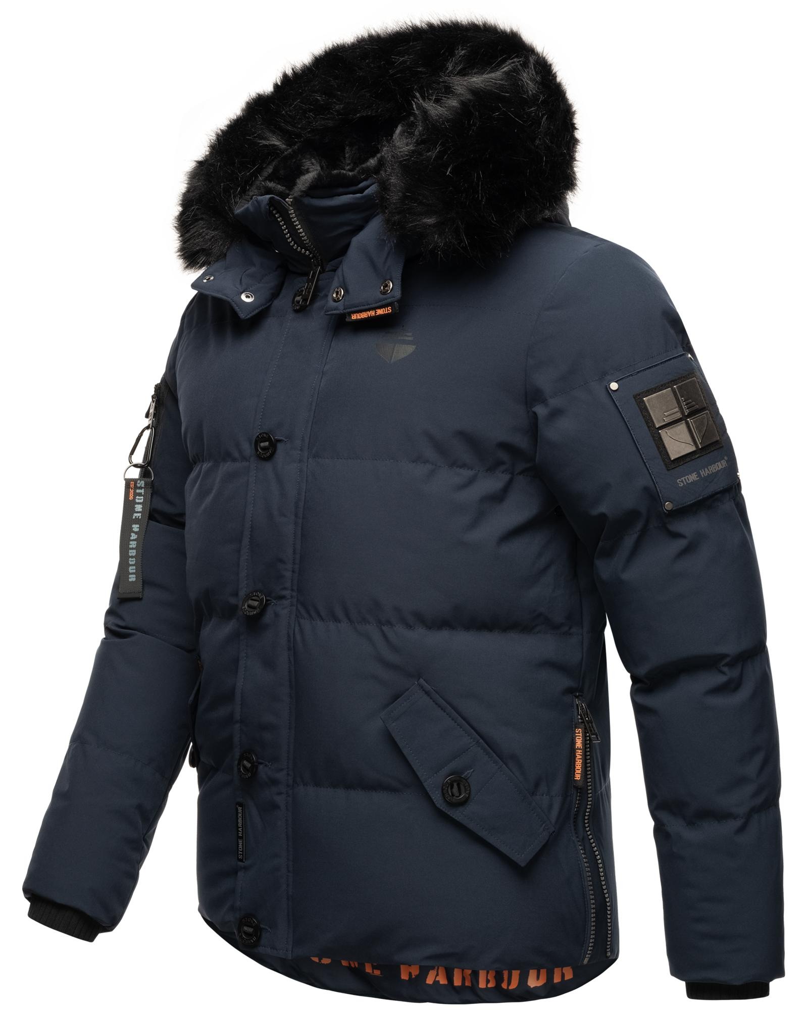 Stone Harbour Winterjacke »Halvaar«, mit Kapuze, stylischer Winterparka mit abnehmbarer Kapuze