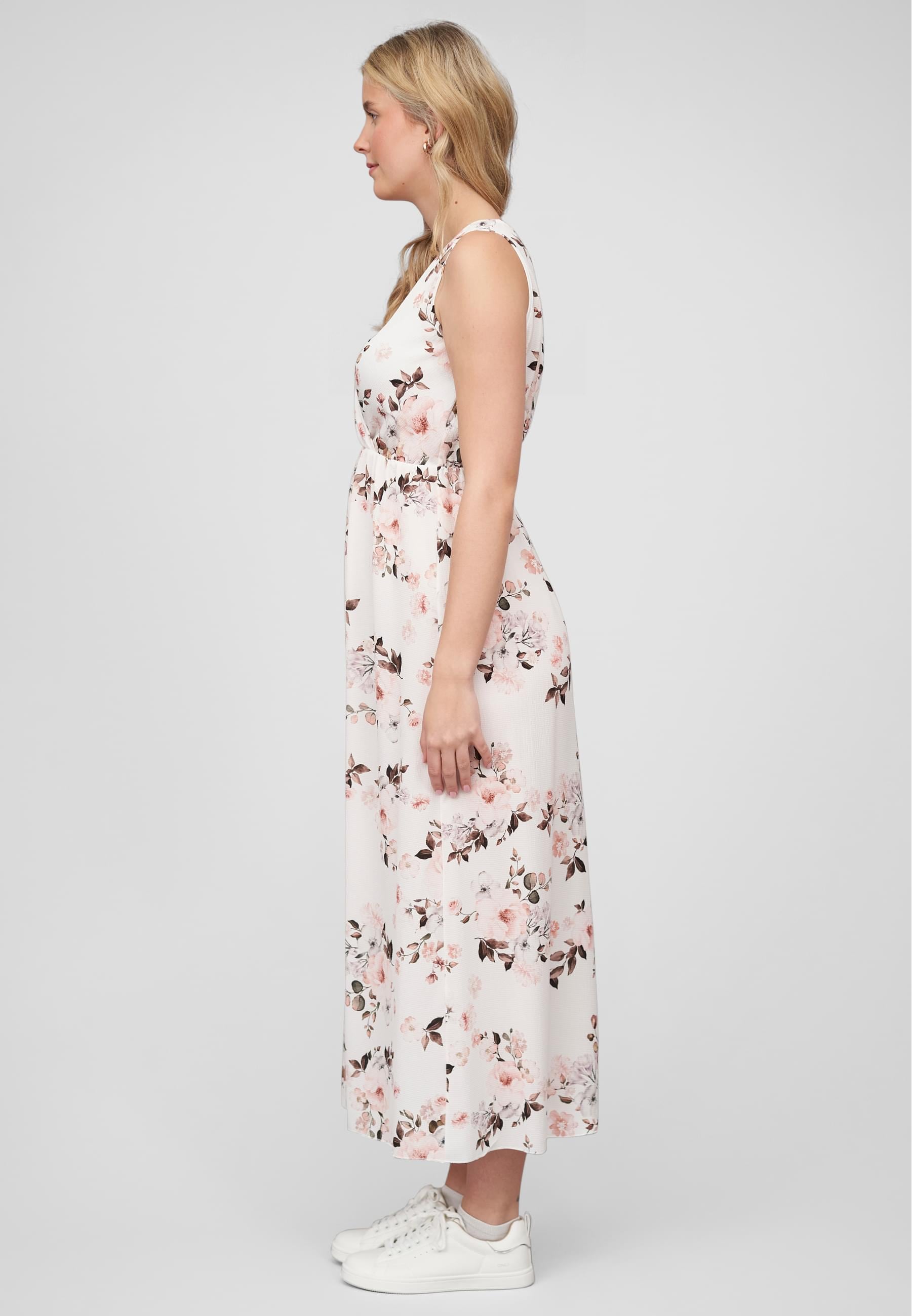 CLOUD 5IVE Shirtkleid »CLOUD 5IVE Maxi Kleid in Wickeloptik mit Blumen All Over Print« 1 Stk. tlg.