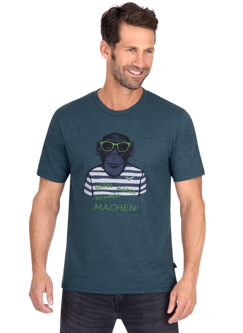 Trigema T-Shirt »TRIGEMA T-Shirt für mit großem ▷ BAUR Affen-Aufdruck« 