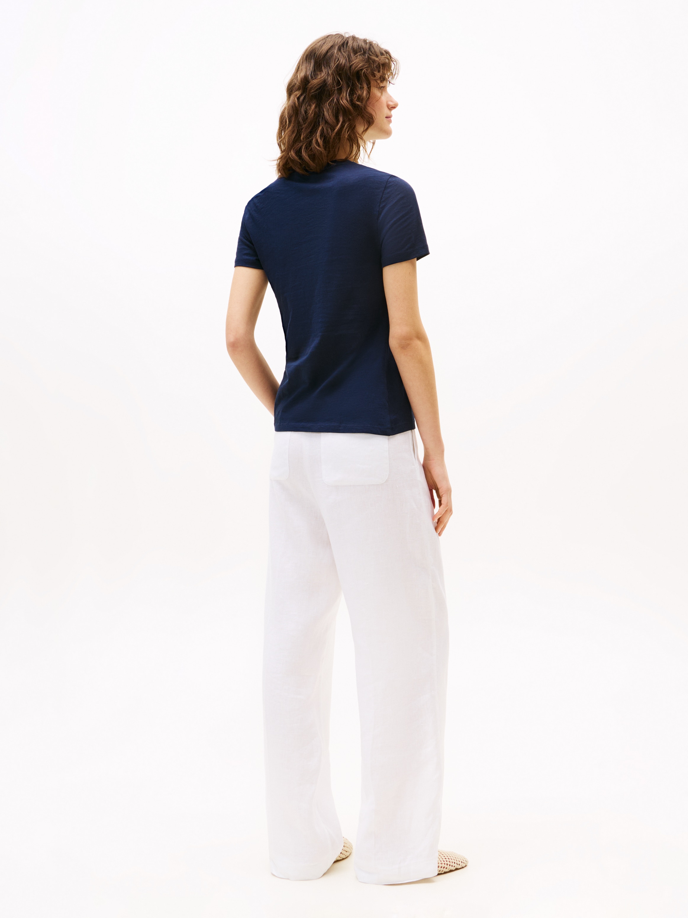 Tommy Hilfiger T-Shirt »KNOT BOAT-NK SS TEE«, in asymmetrischer Form