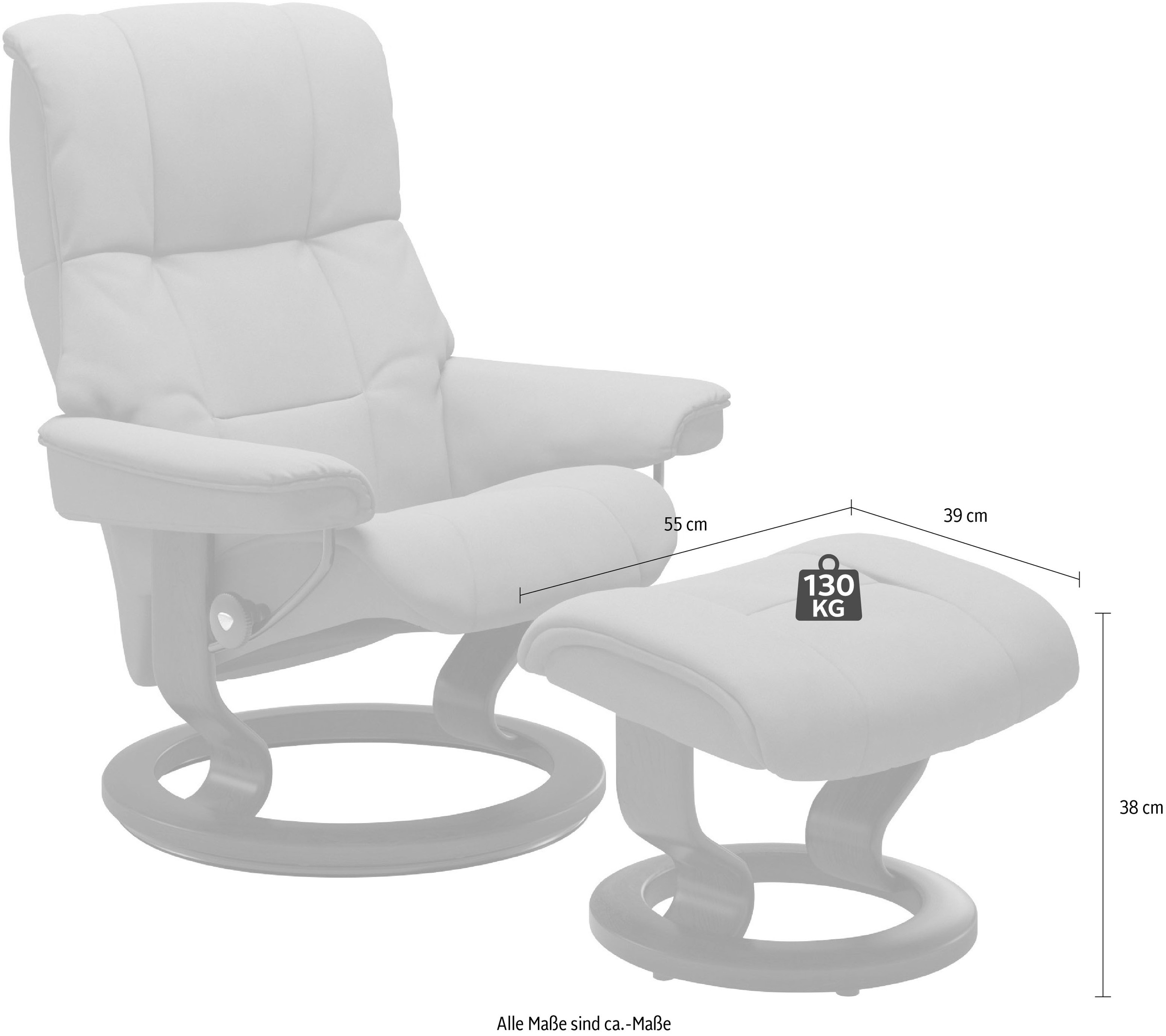 Stressless® Fußhocker »Mayfair«, mit Classic Base, Gestell Braun