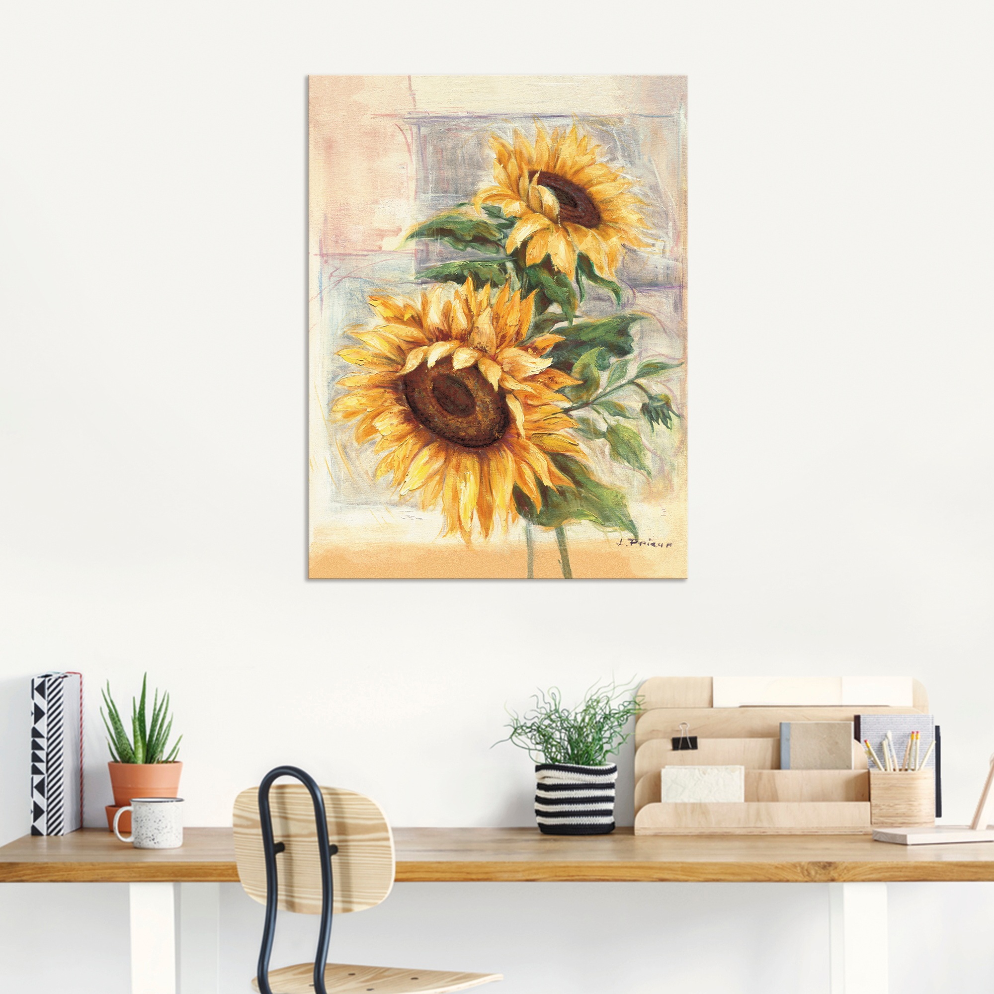 Thumbnail - Artland Wandbild "Sonnenblumen II", Blumen, (1 St.), als Alubild, Outdoorbild, Leinwandbild, Poster, Wandaufkleber