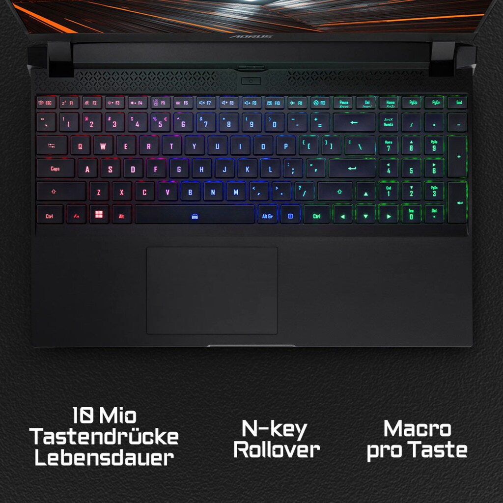 Gigabyte Gaming-Notebook »AORUS 5 SE4-73DE314SH«, 39,62 cm, / 15,6 Zoll, Intel, Core i7, GeForce RTX 3070, 1000 GB SSD