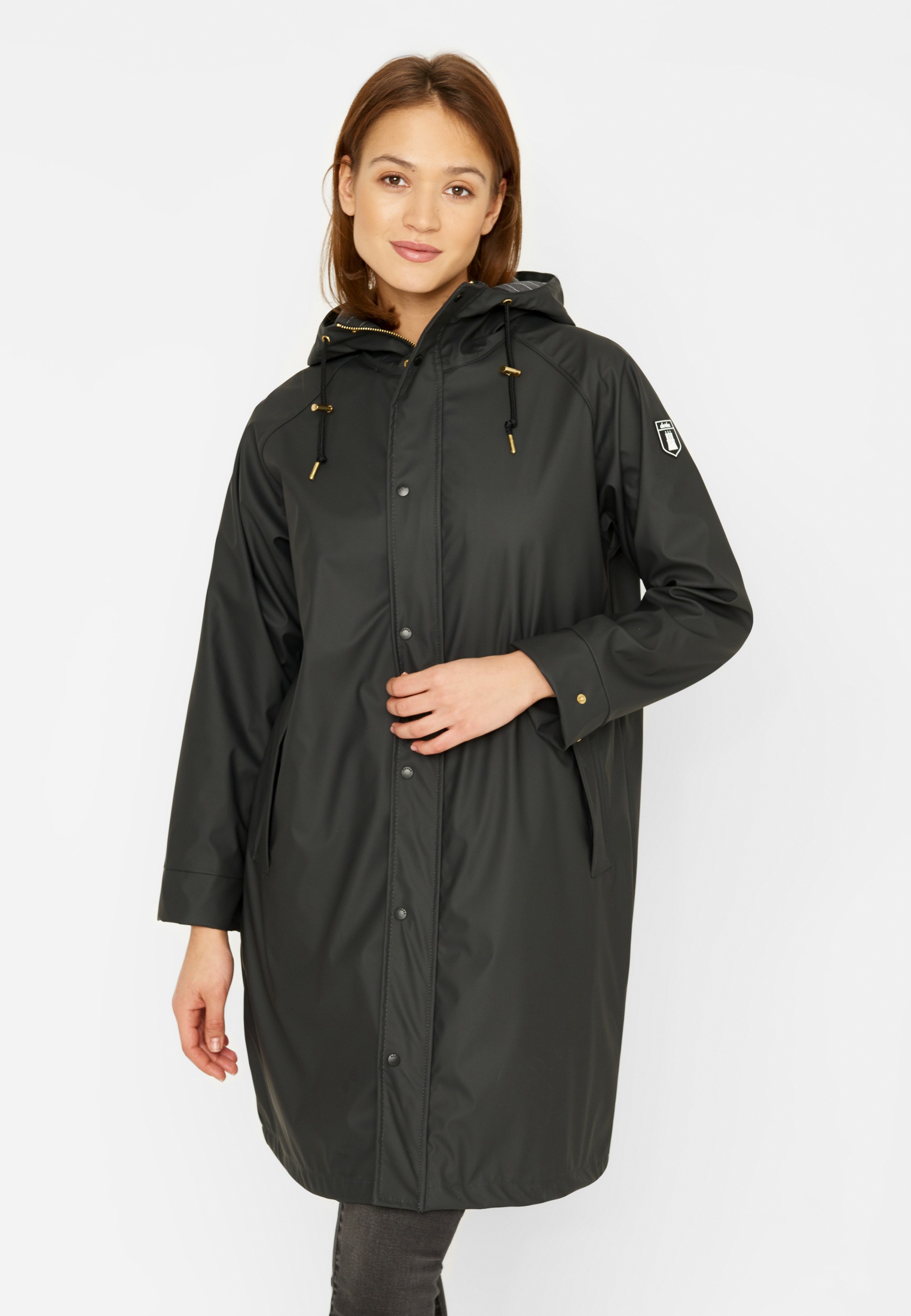 Derbe Regen- und Matschjacke »Derbe Regenjacke Wittby«, mit Kapuze, wasserabweisend, PVC frei, Innentasche